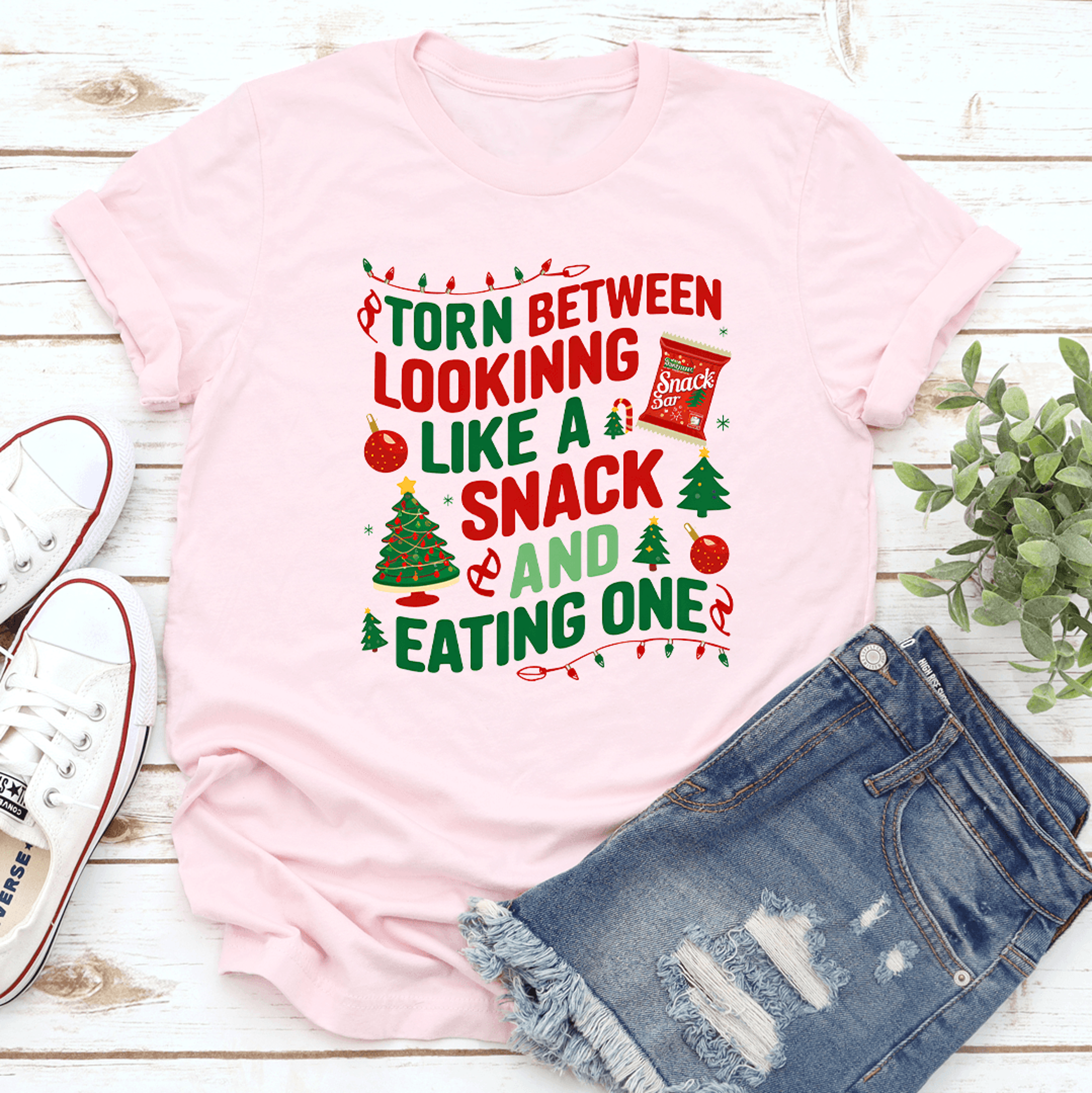 torn between looking like a snack tee
