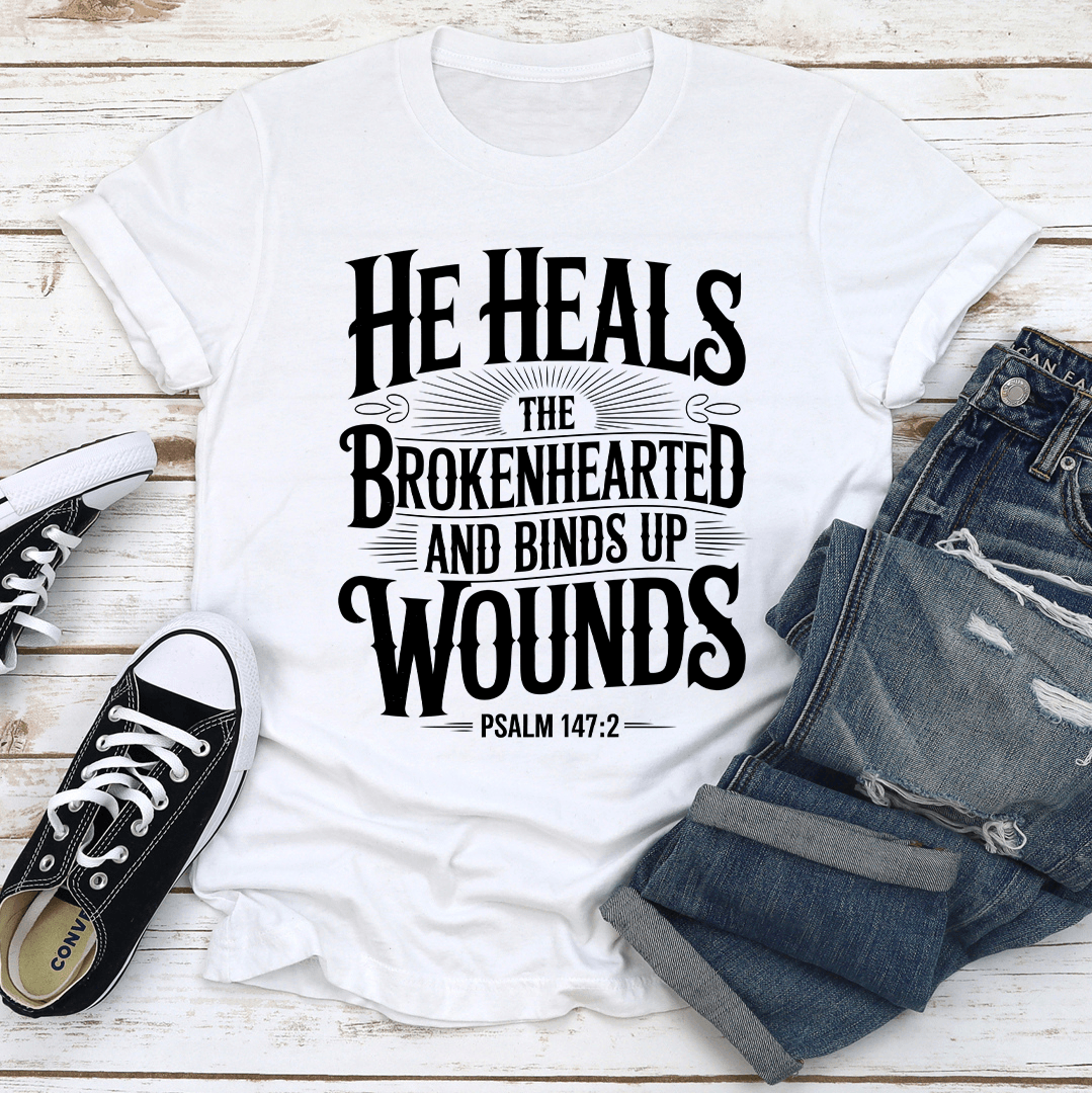 he heals the brokenhearted tee