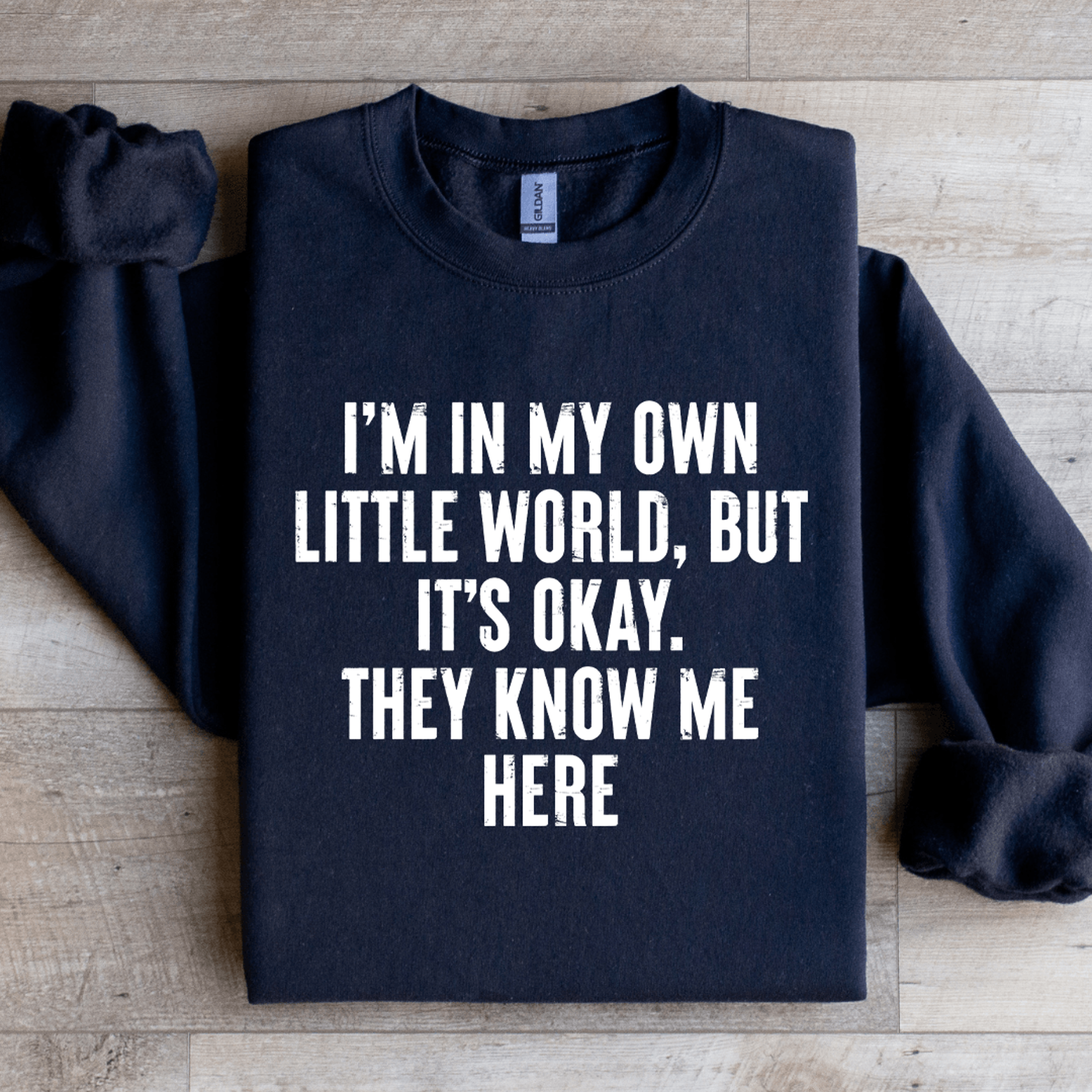 i'm in my own little world sweatshirt