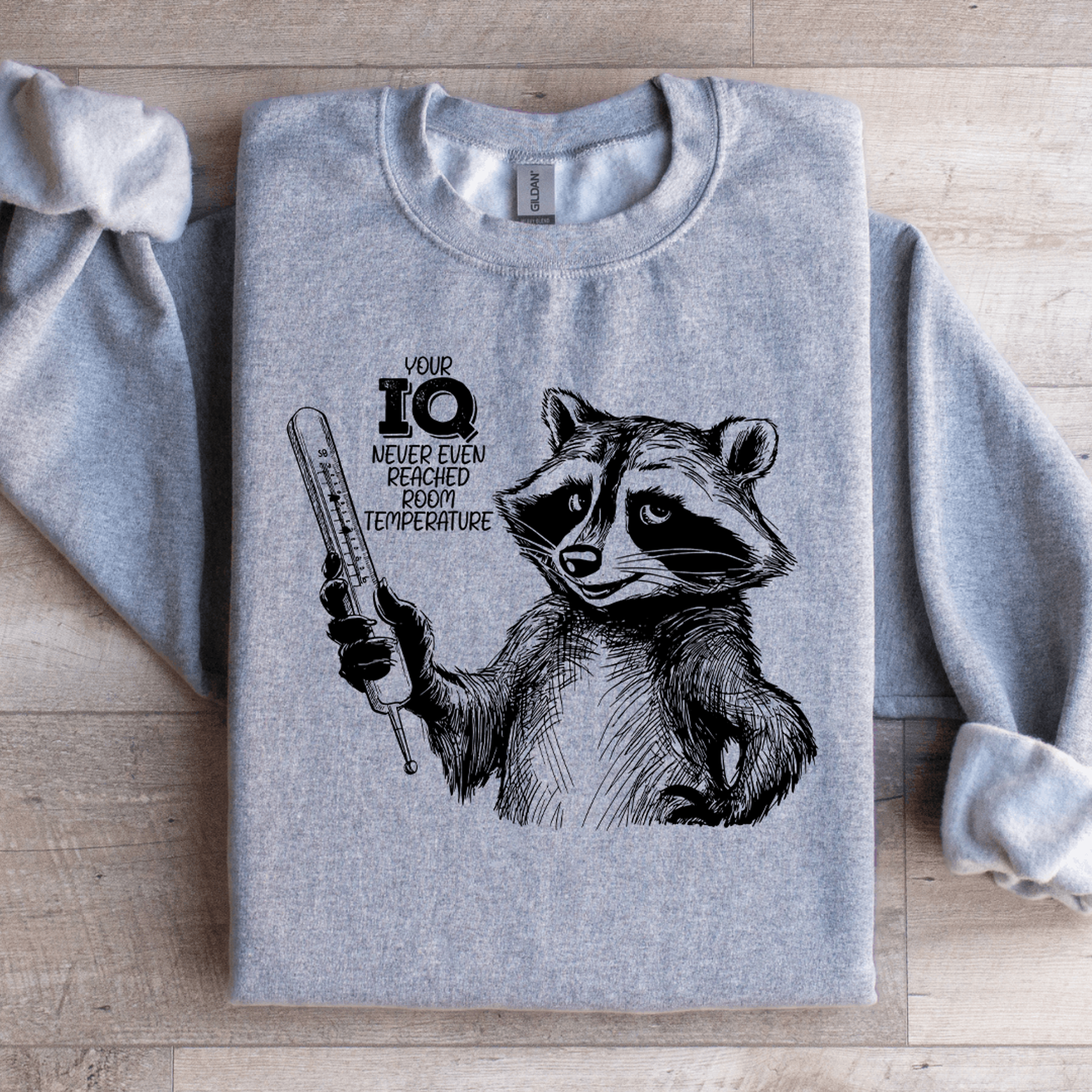 your iq never even reached room temperature sweatshirt