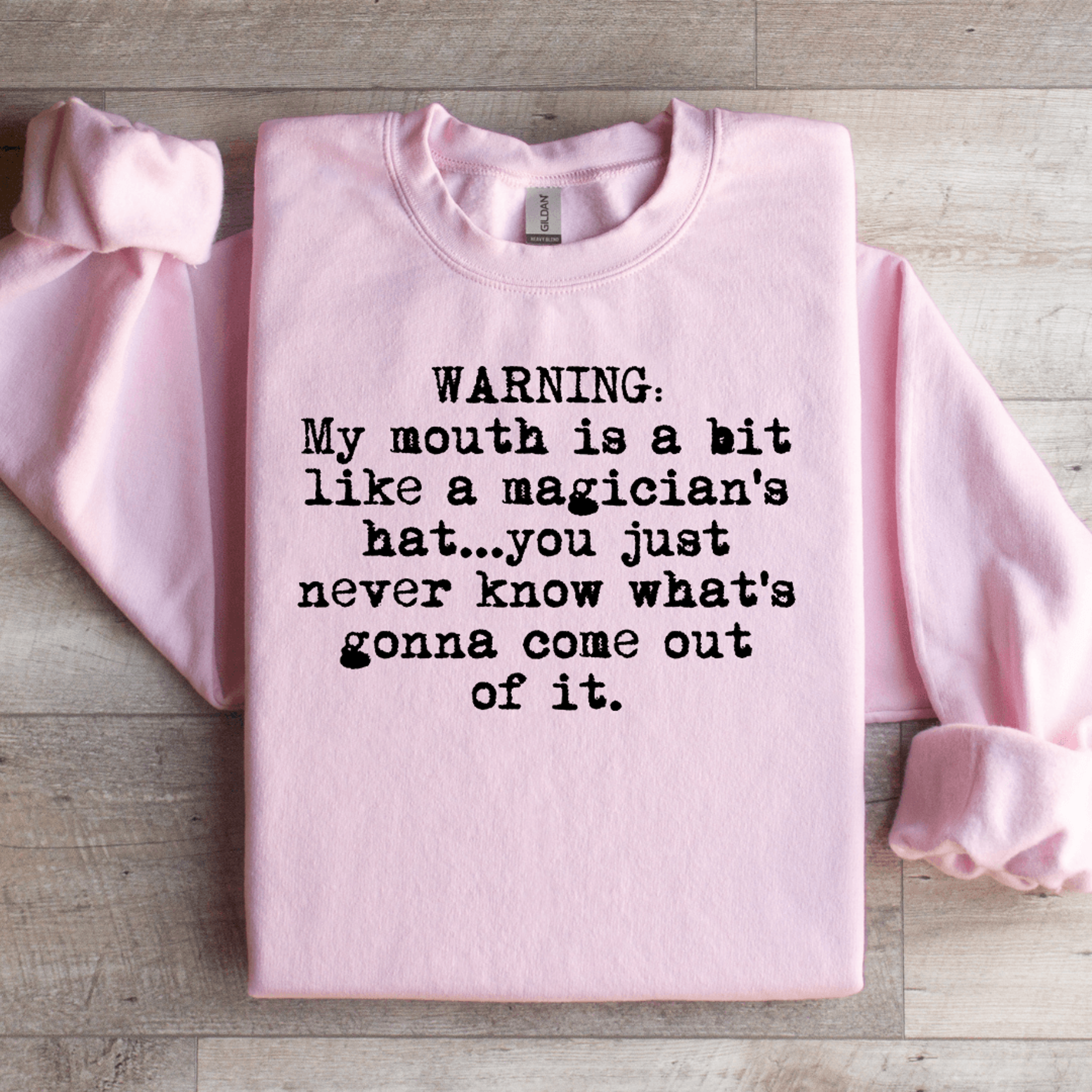 my mouth is a bit like a magician's sweatshirt