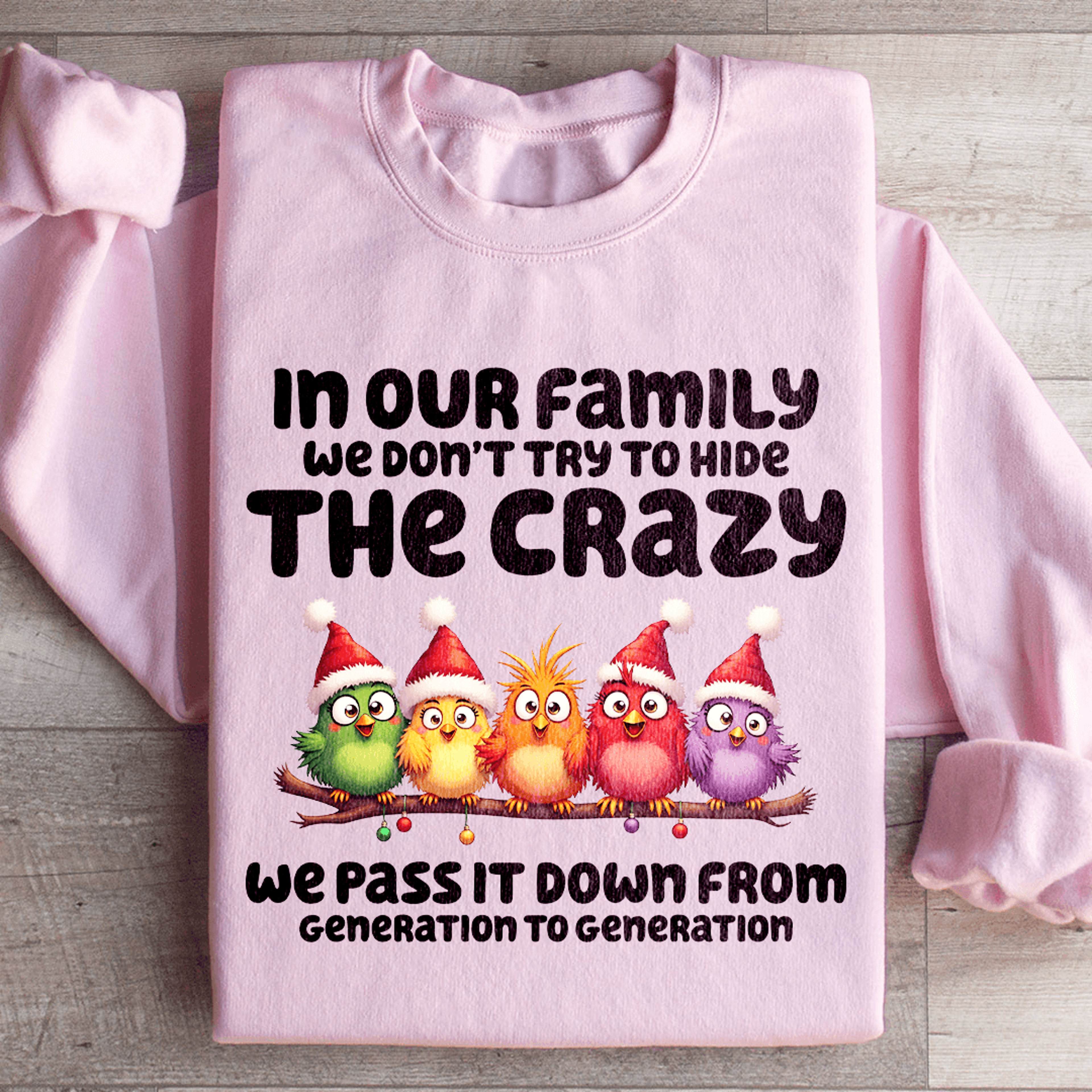 in our family we don't try to hide sweatshirt