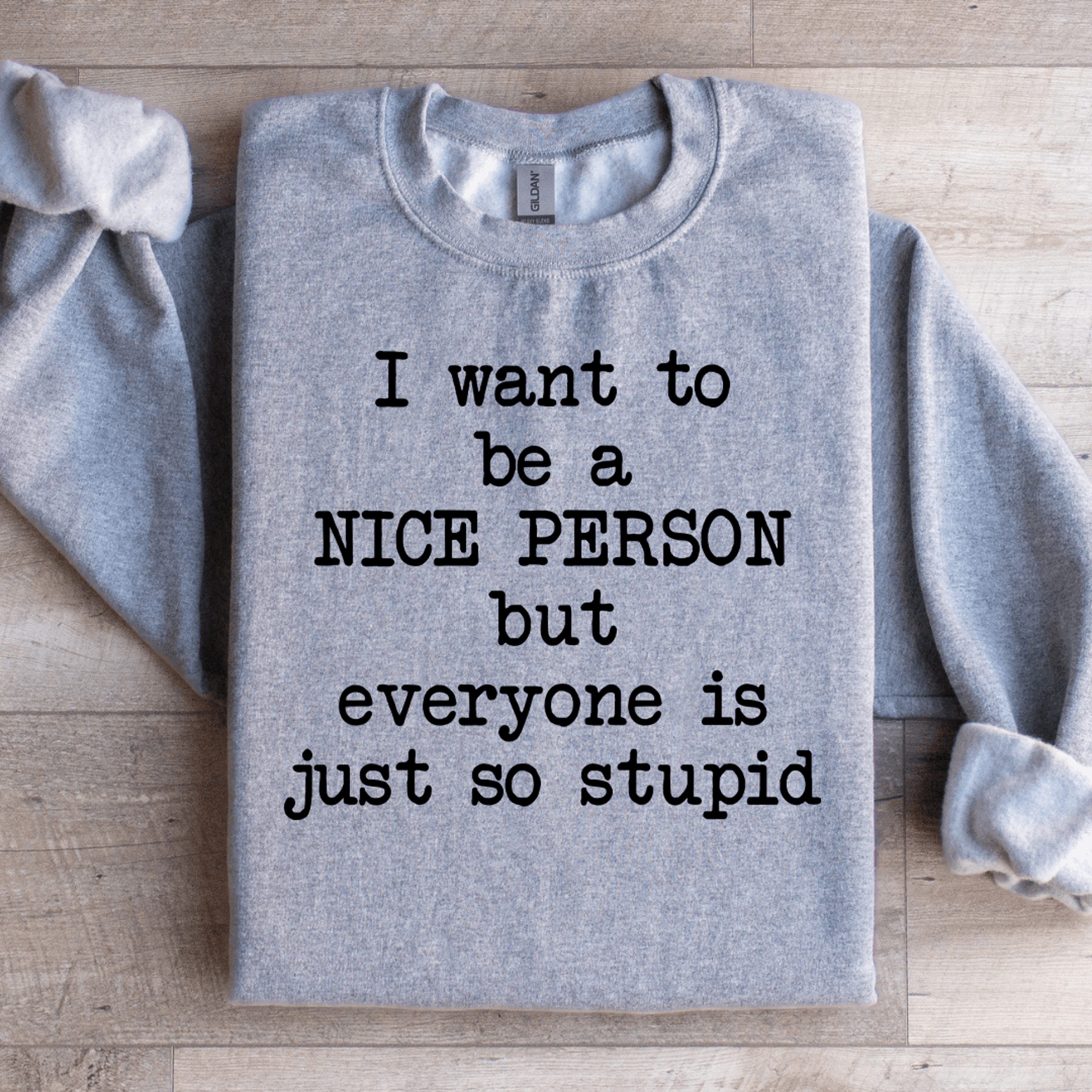 i want to be a nice person sweatshirt