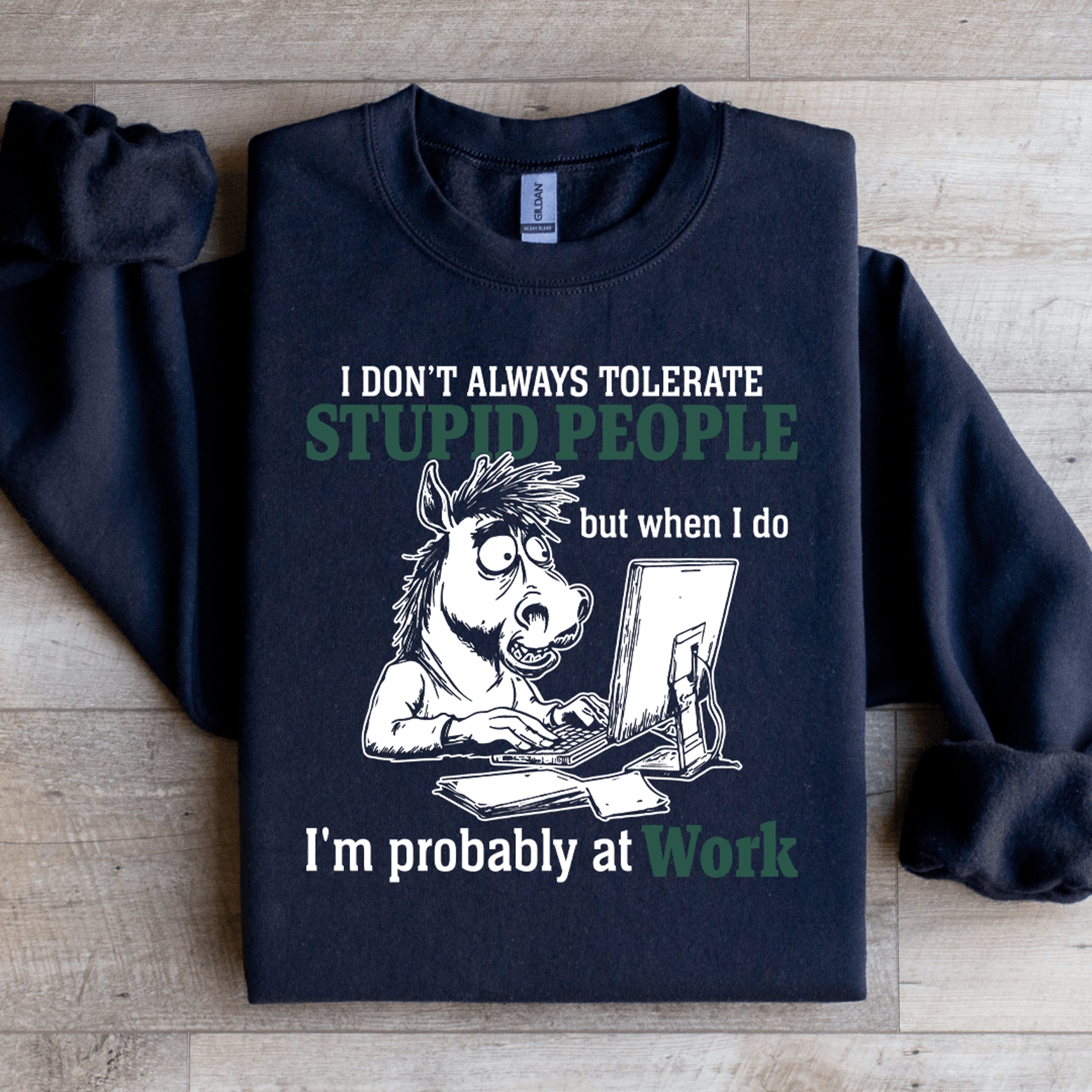 i don't always tolerate stupid people sweatshirt