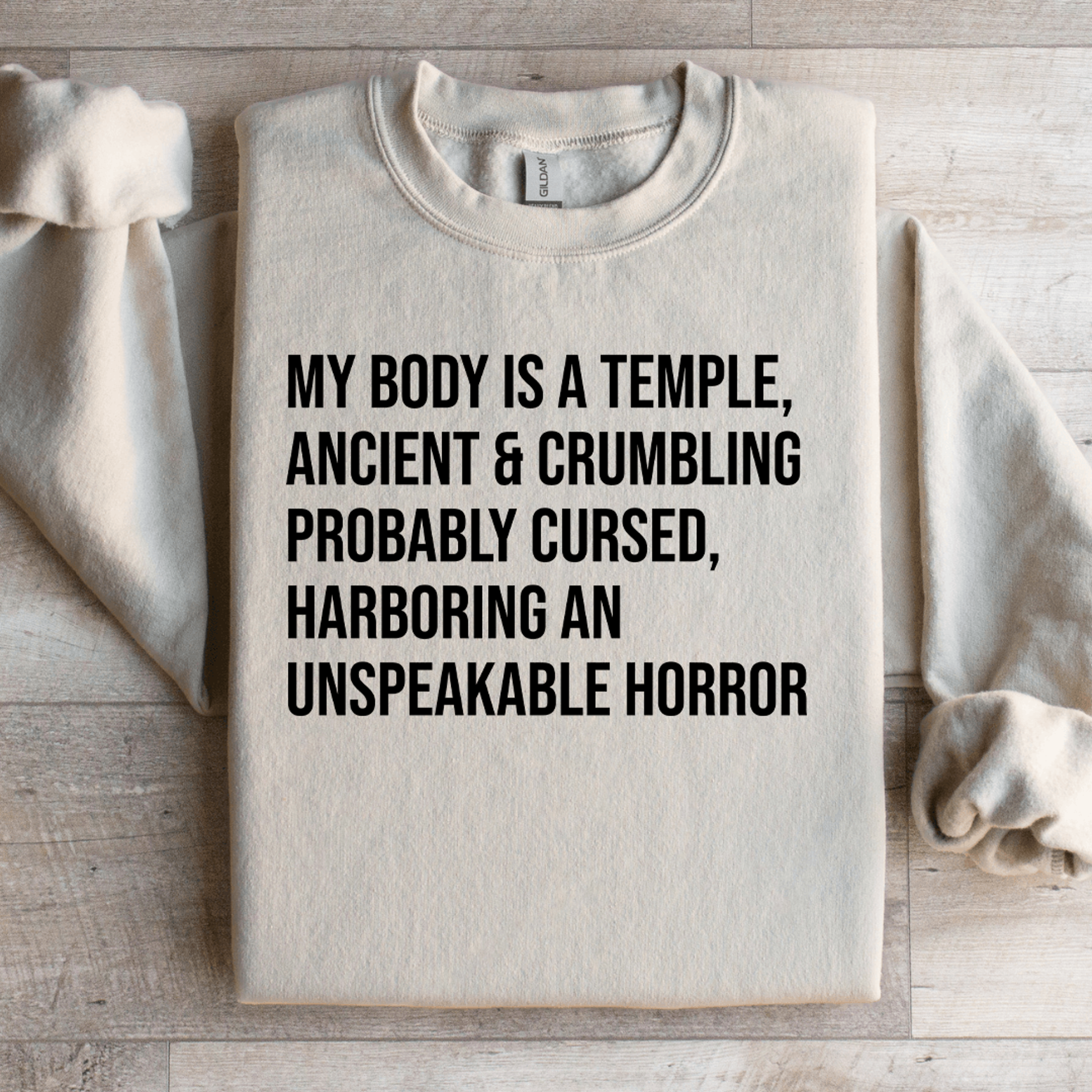 my body is a temple ancient sweatshirt