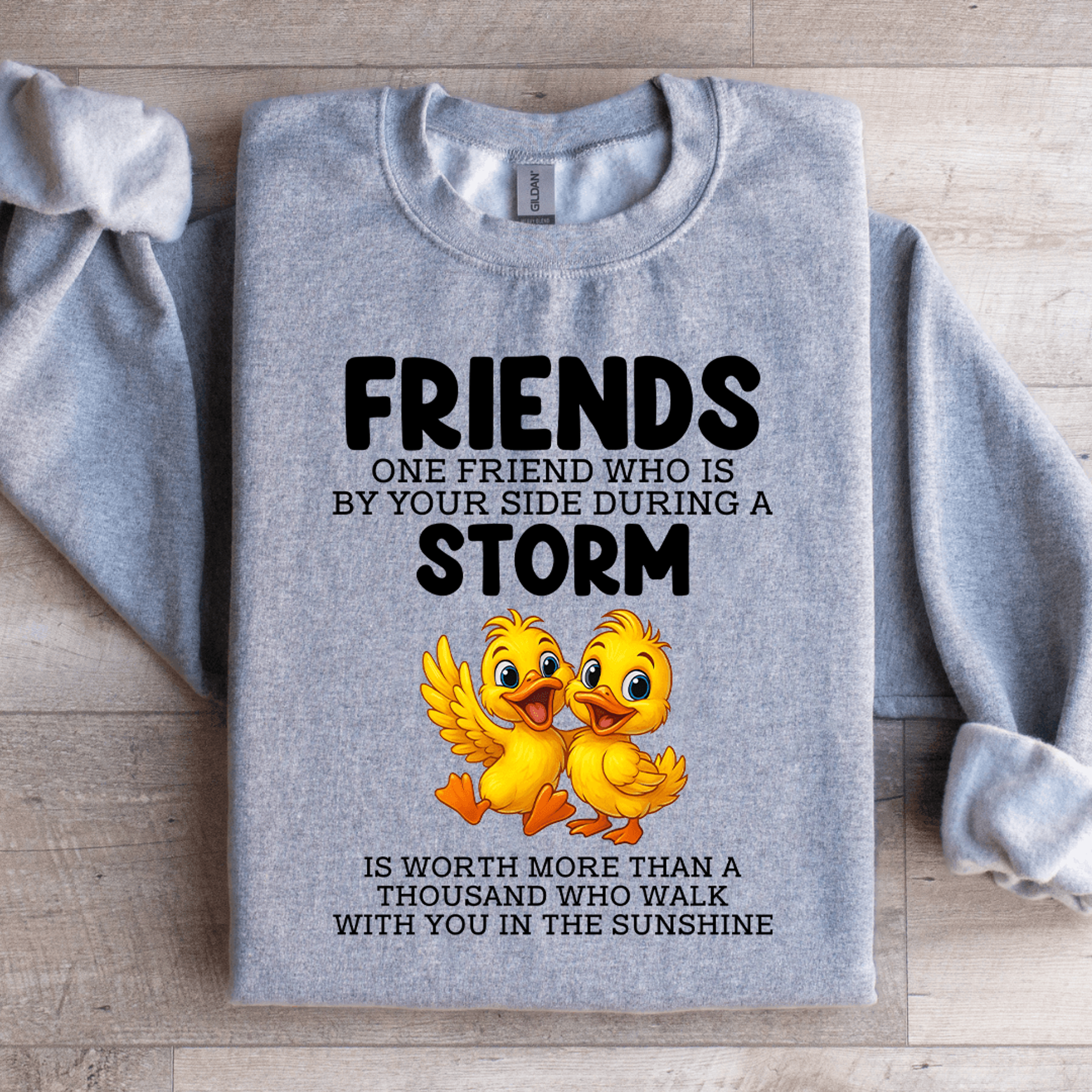 friends one friends who is by your side during a storm sweatshirt