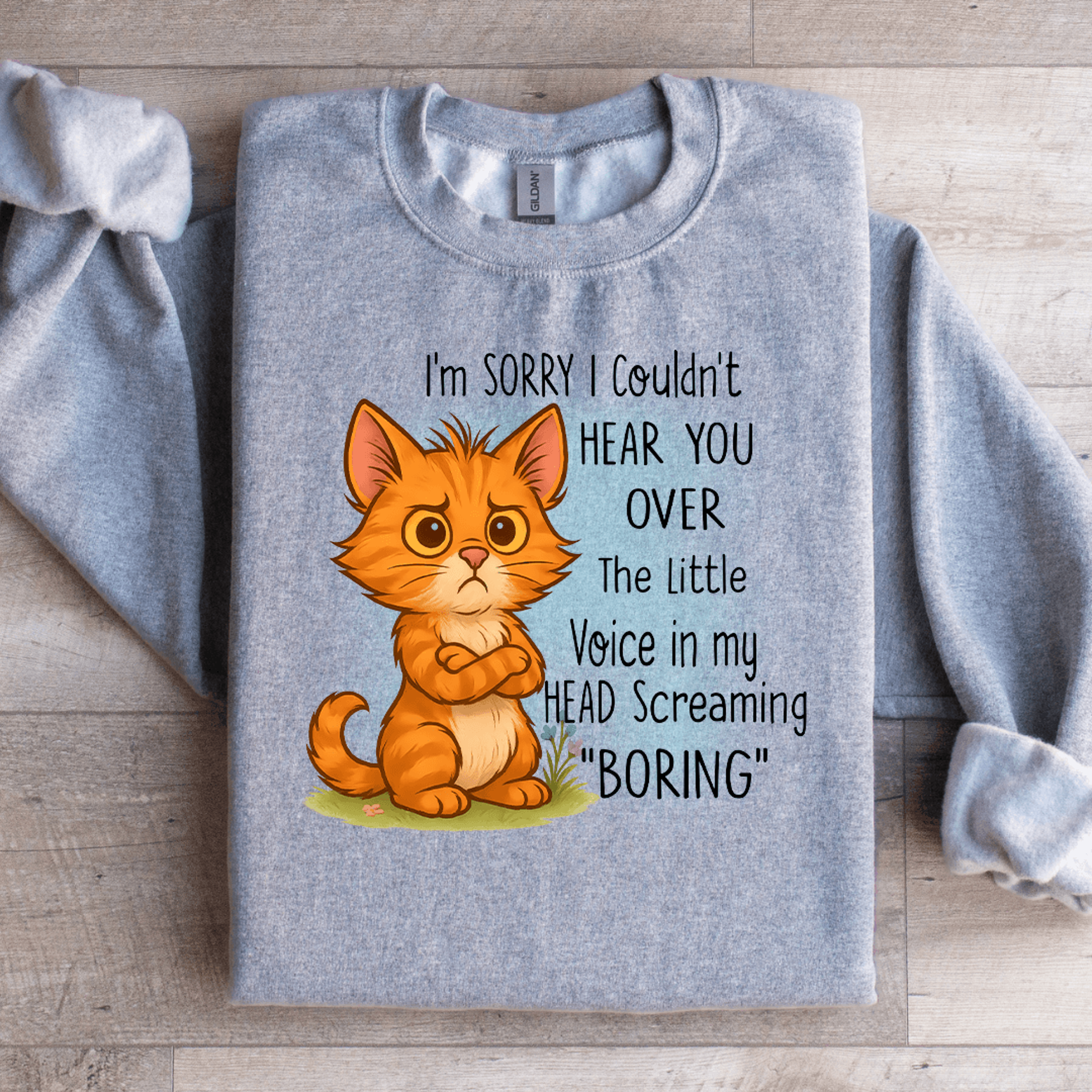 i'm sorry i couldnt hear you over the little voice sweatshirt