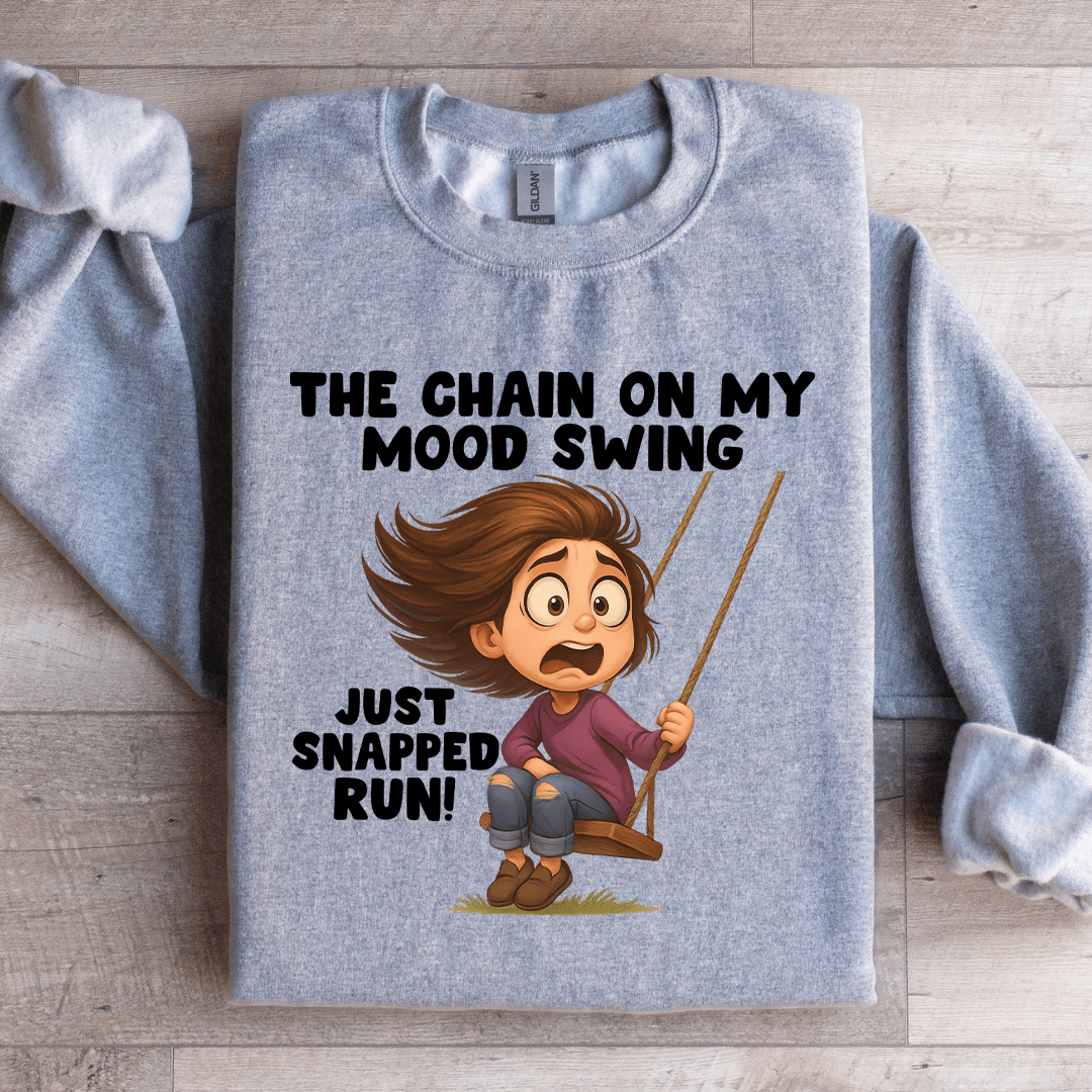 the chain on my mood swing sweatshirt