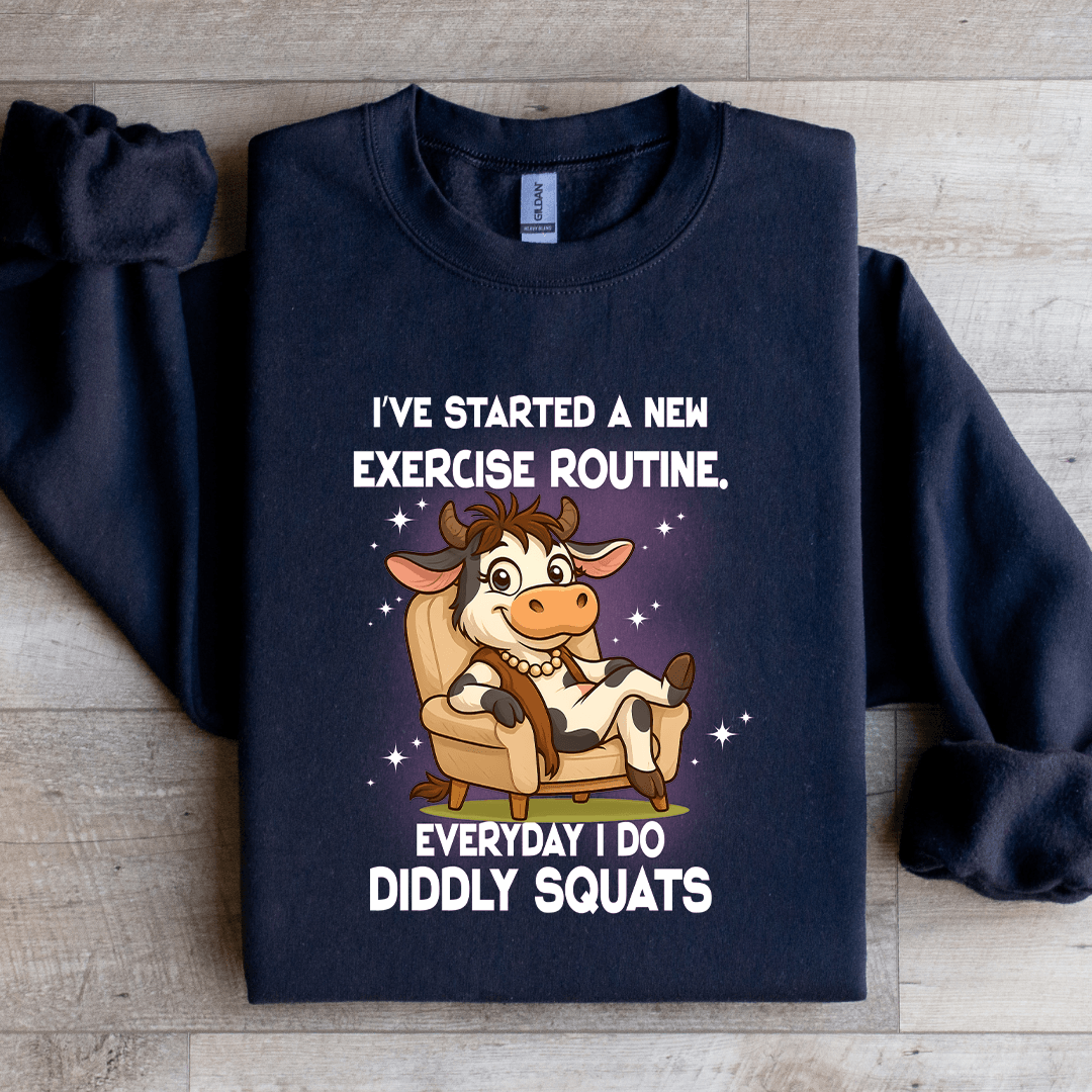 i've started a new exercise routine sweatshirt
