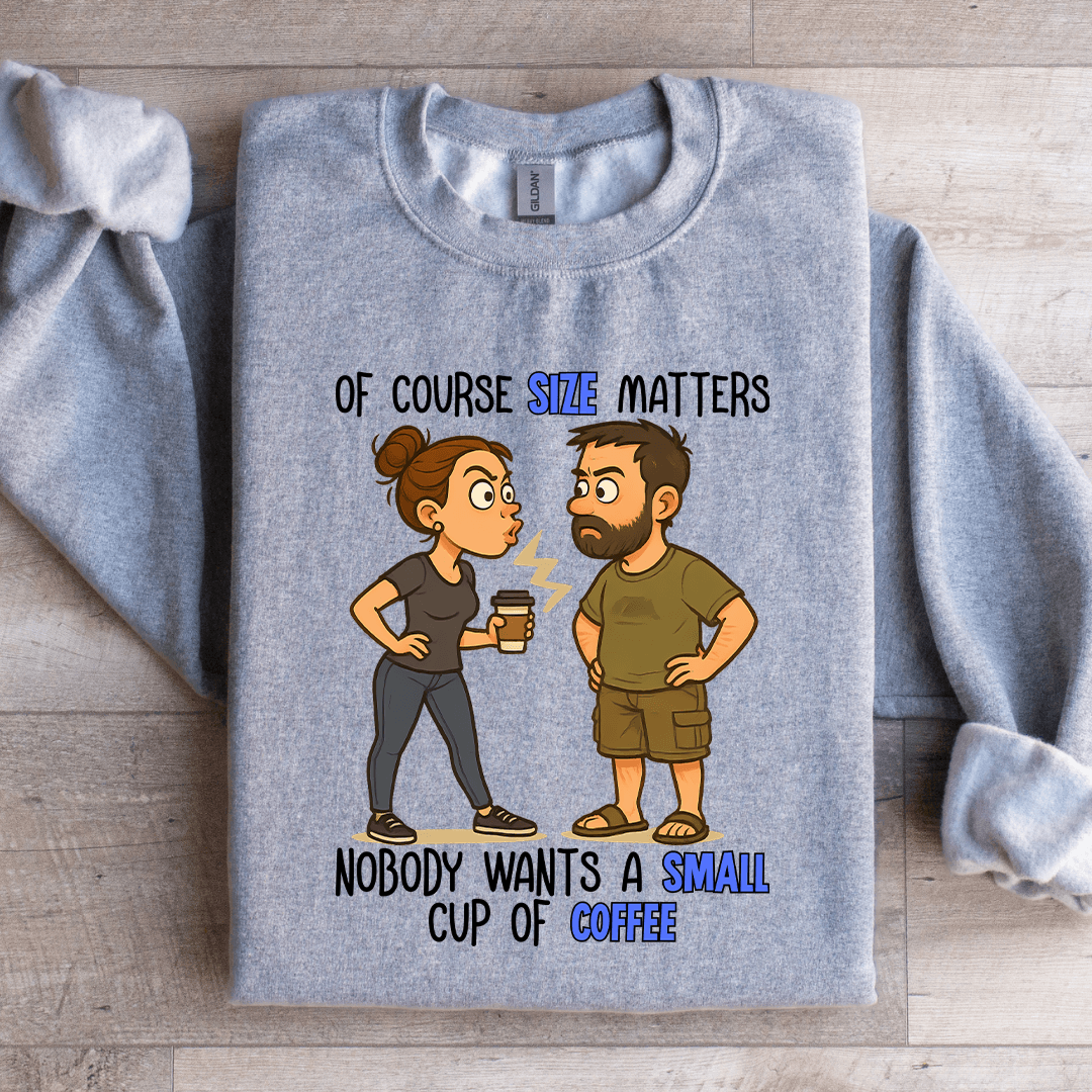 of course size matters sweatshirt