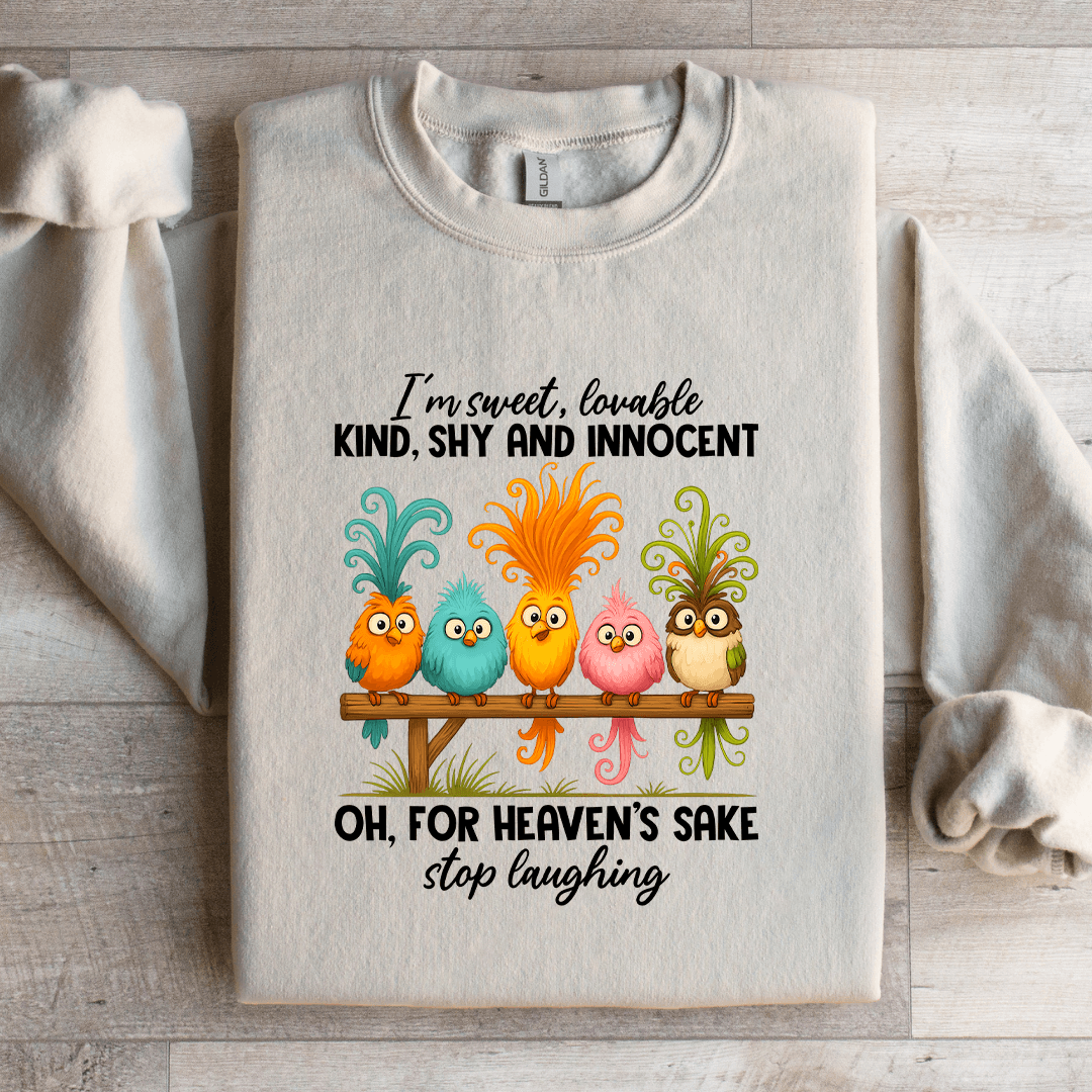 i'm sweet lovable kind shy and innocent sweatshirt