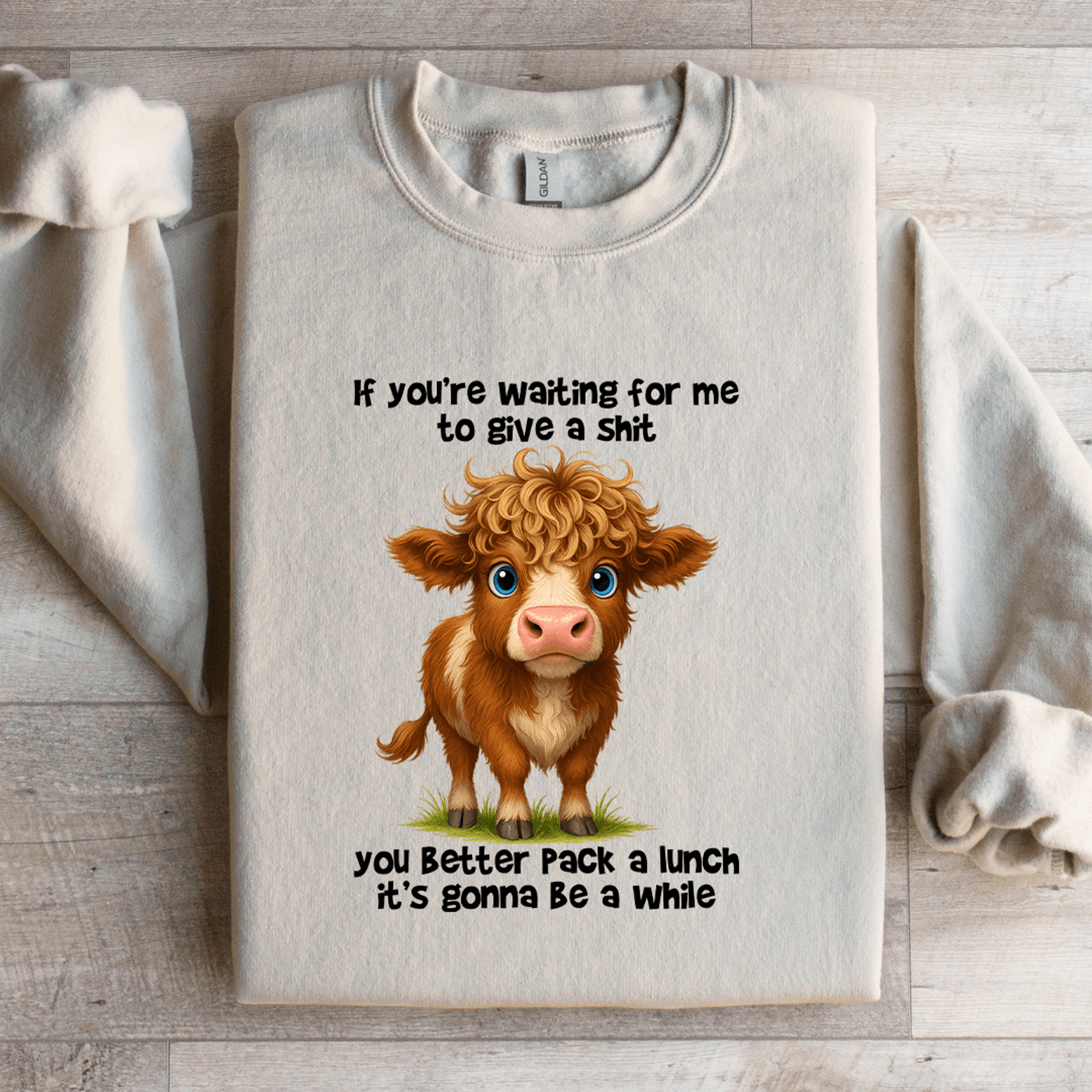 if you're waiting for me to give a s-it sweatshirt