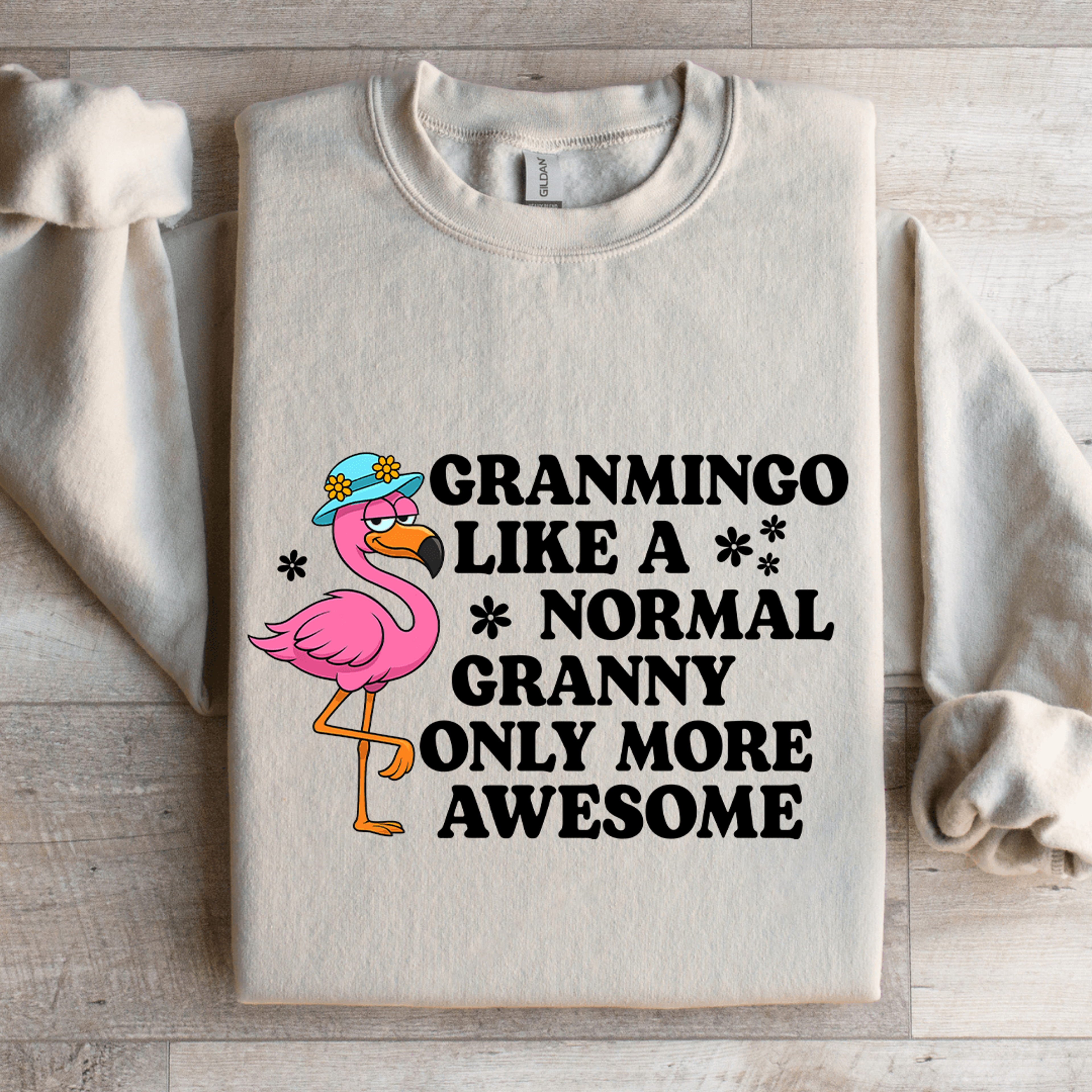 granmingo like a normal granny sweatshirt