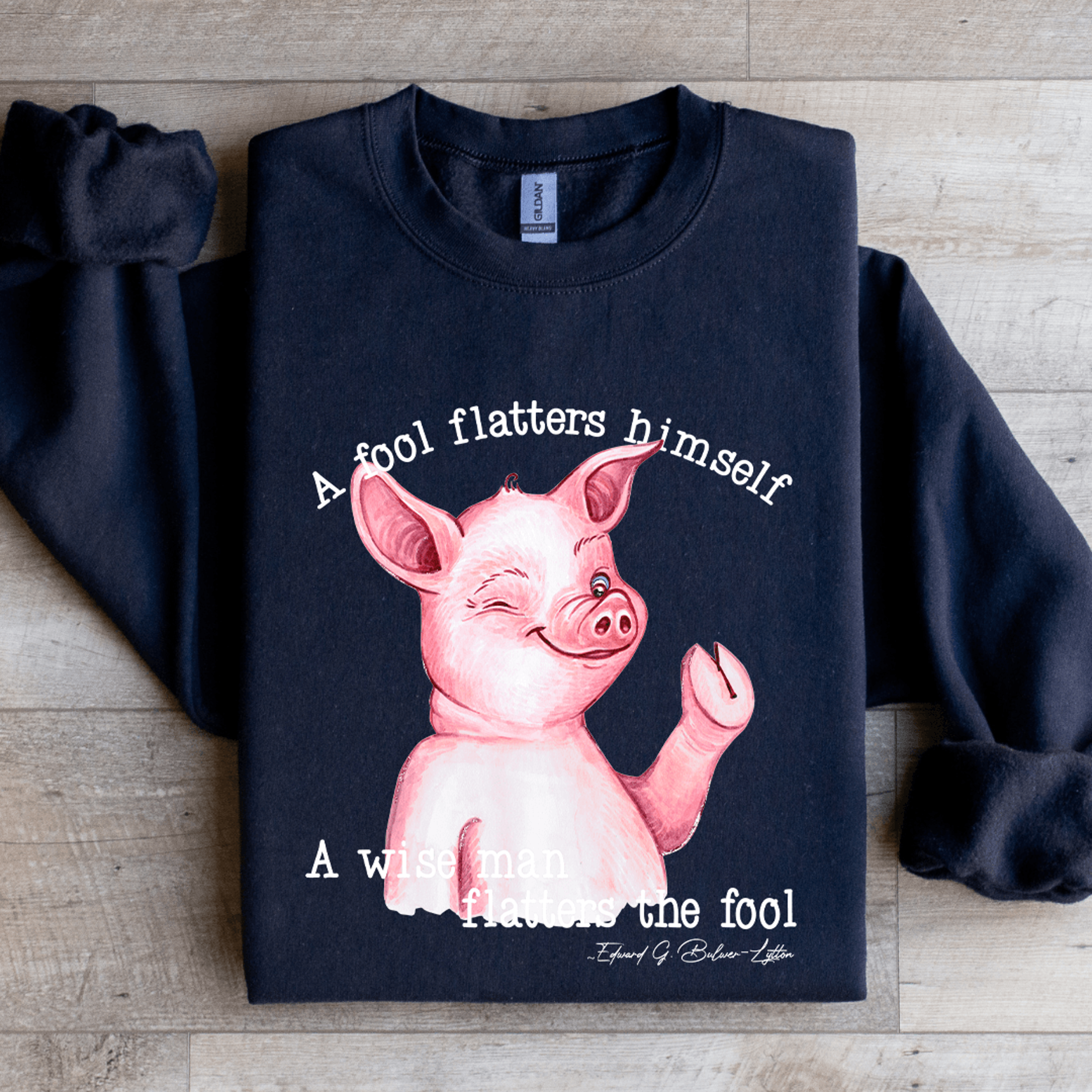 a fool flatters himself sweatshirt