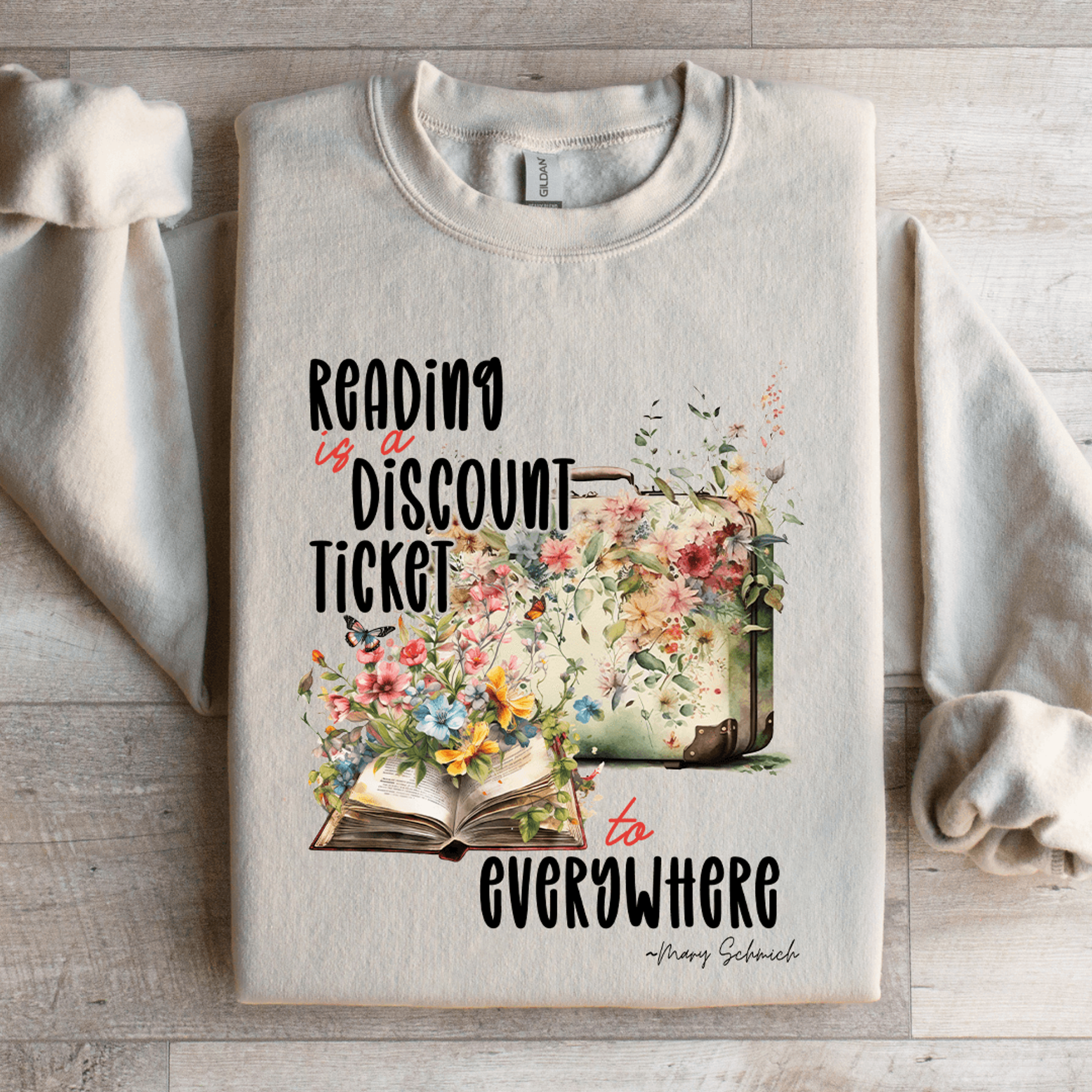 reading is a discount ticket sweatshirt