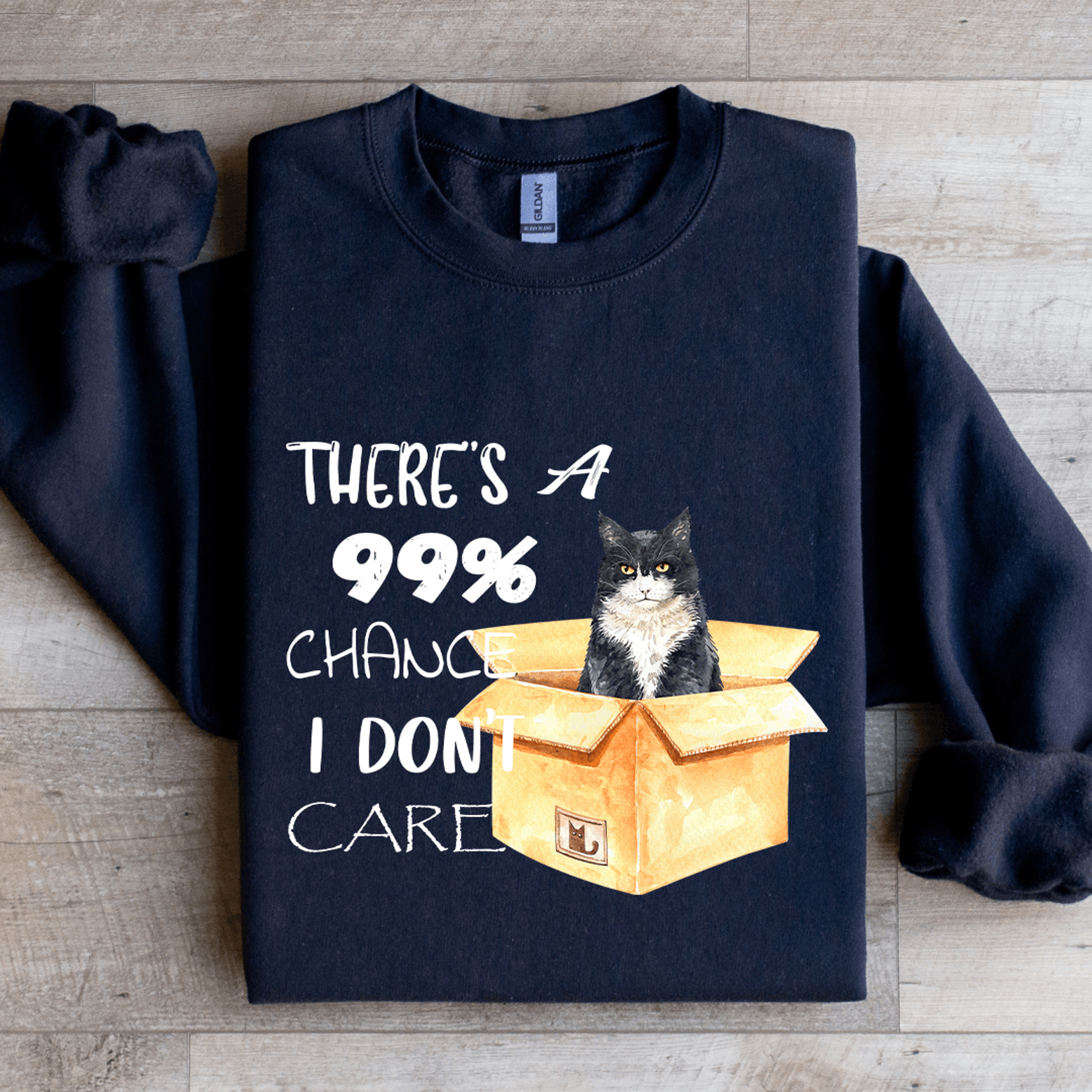 there's a 99% chance i don't care sweatshirt