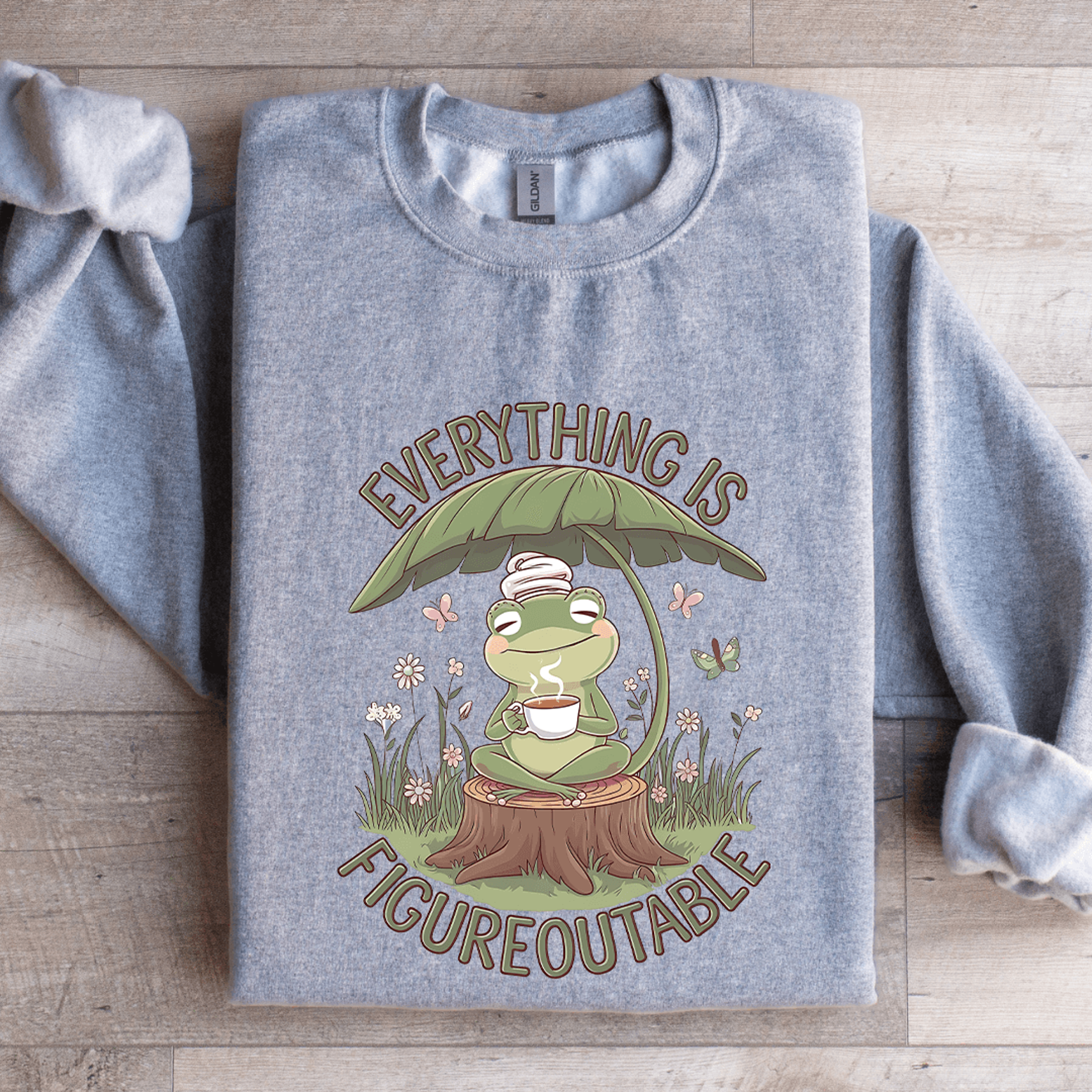 everything is figure out table sweatshirt