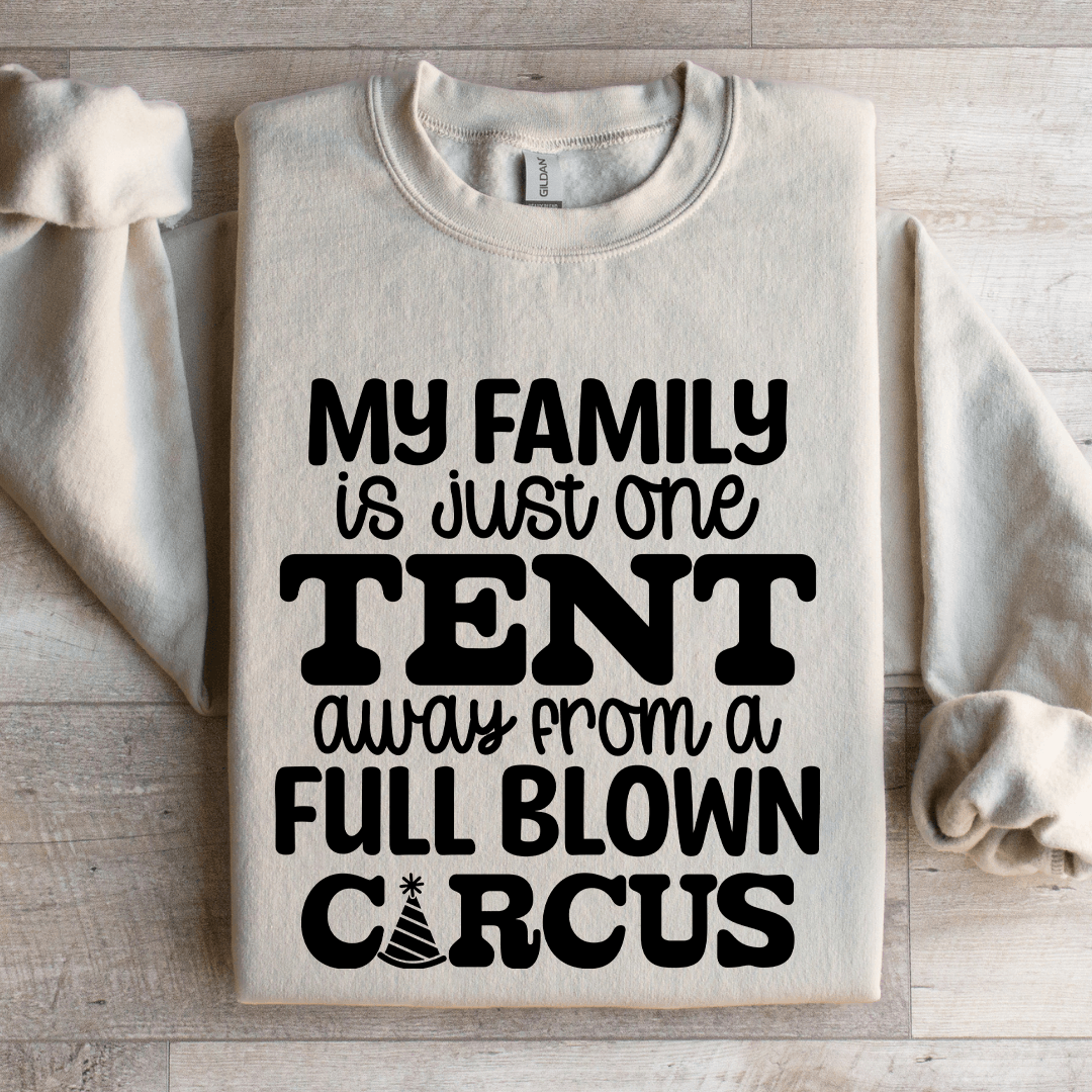 my family is just one tent sweatshirt