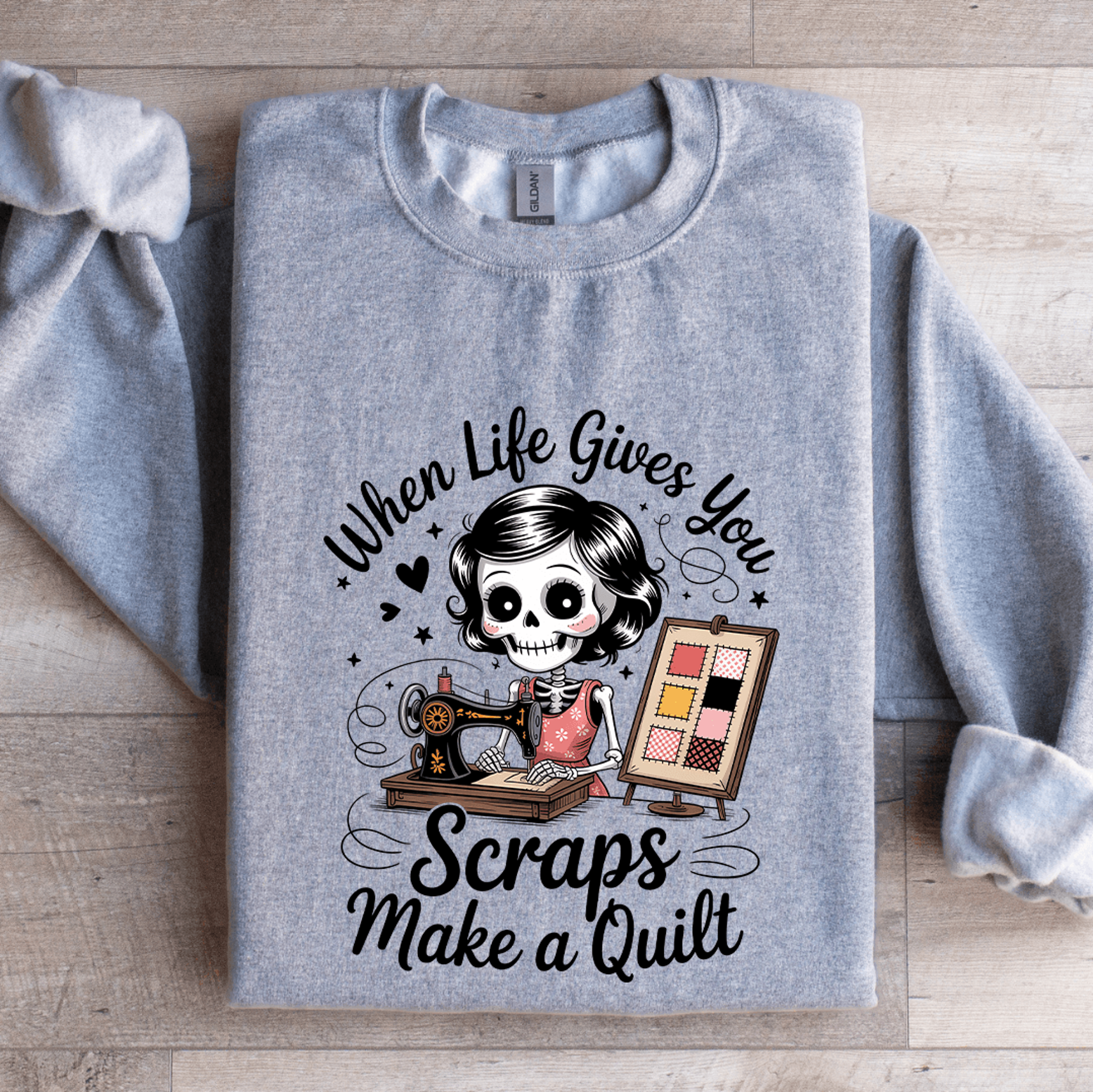 when life gives you scraps make a quilt sweatshirt