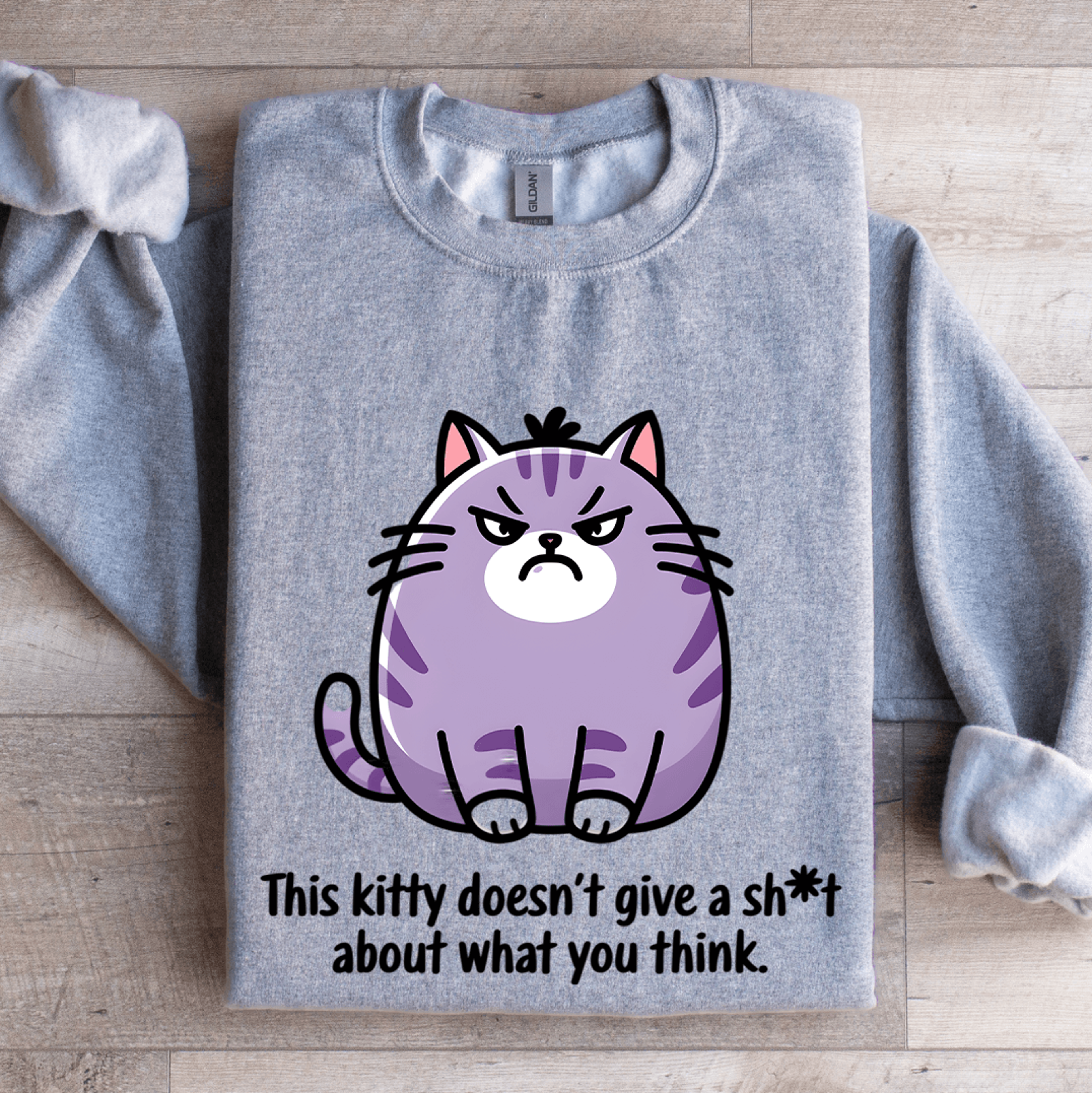 this kitty doesn't give a s-it sweatshirt