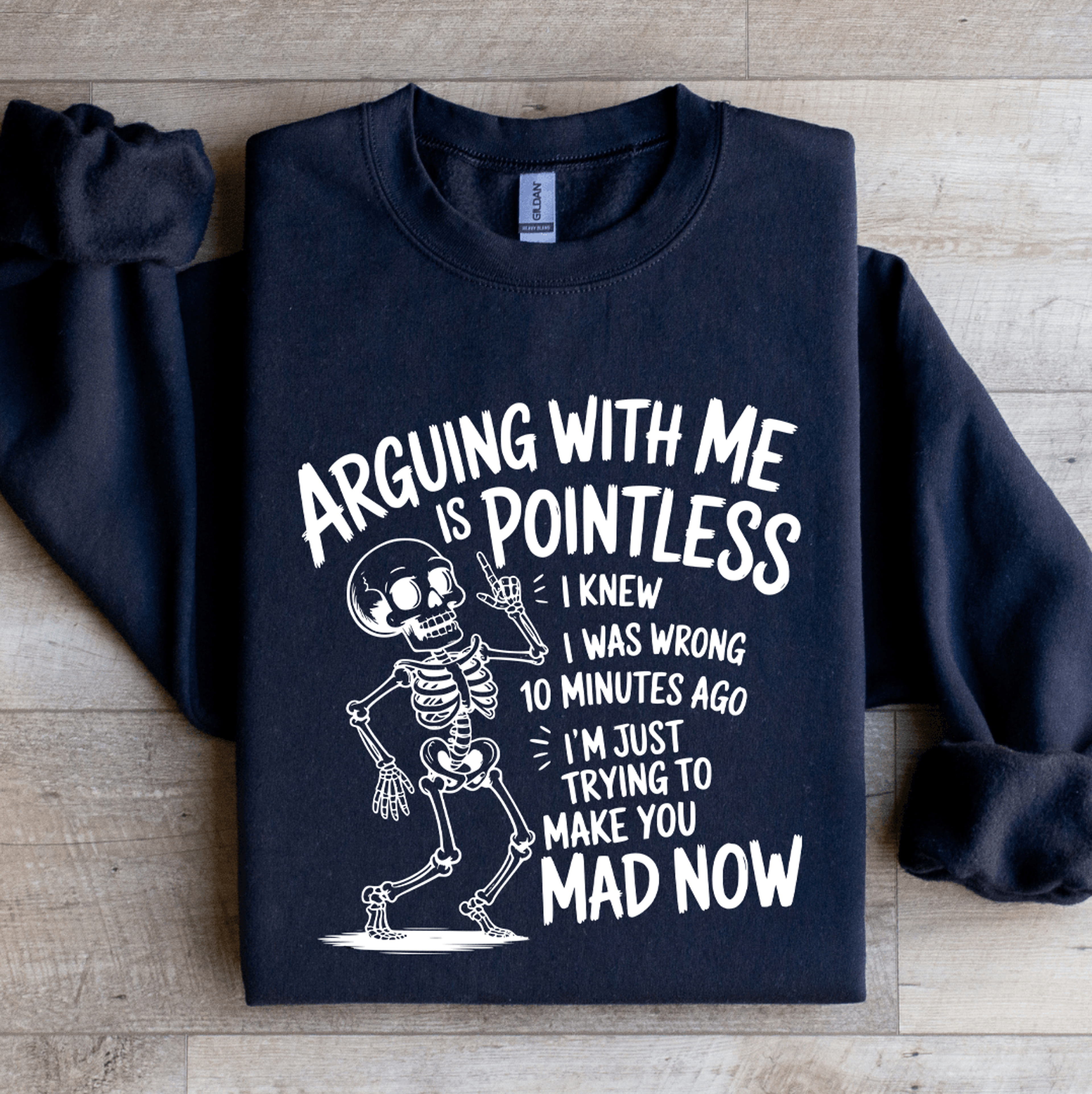 arguing with is me pointless sweatshirt