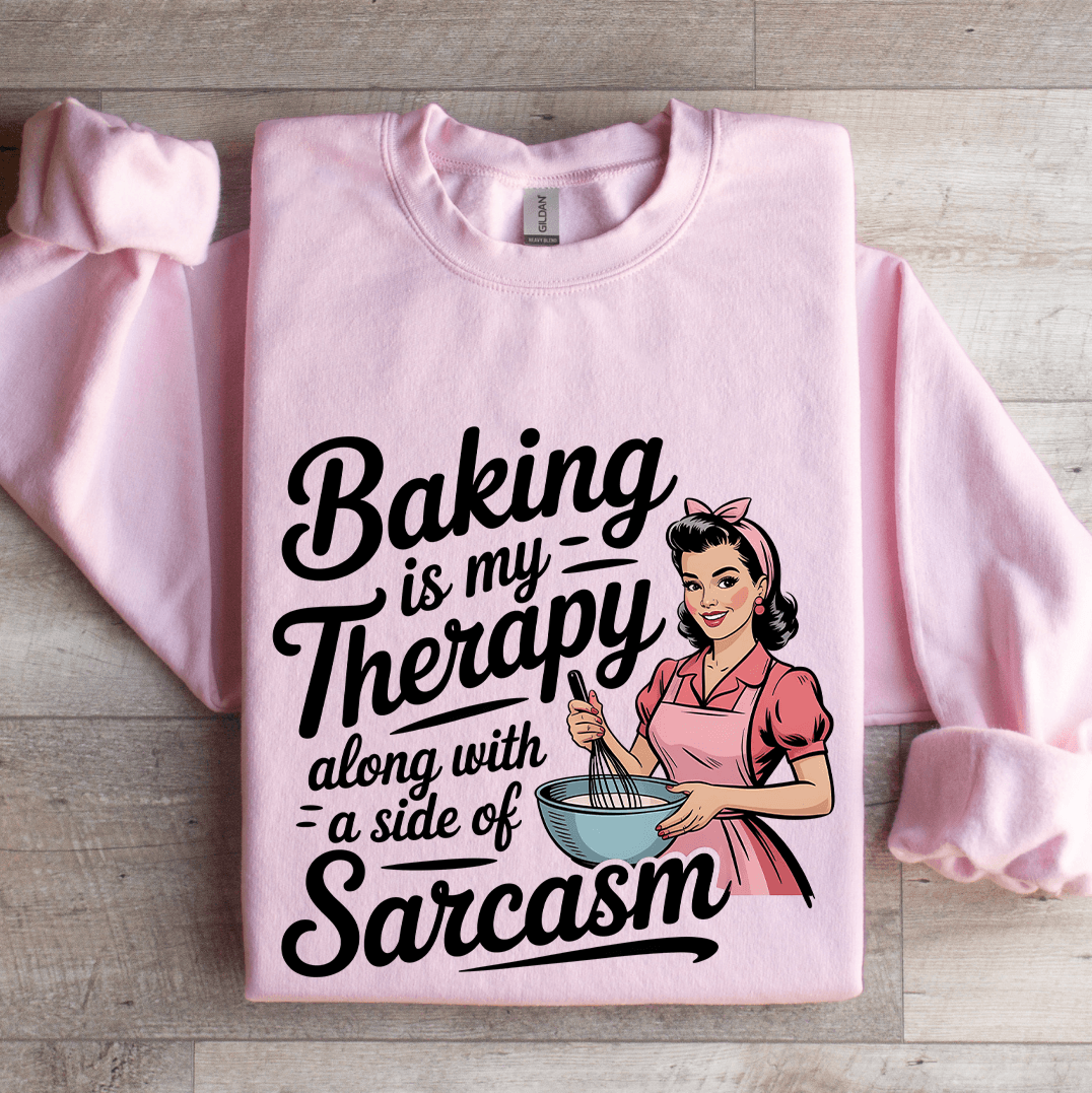 baking is my therapy doing sweatshirt