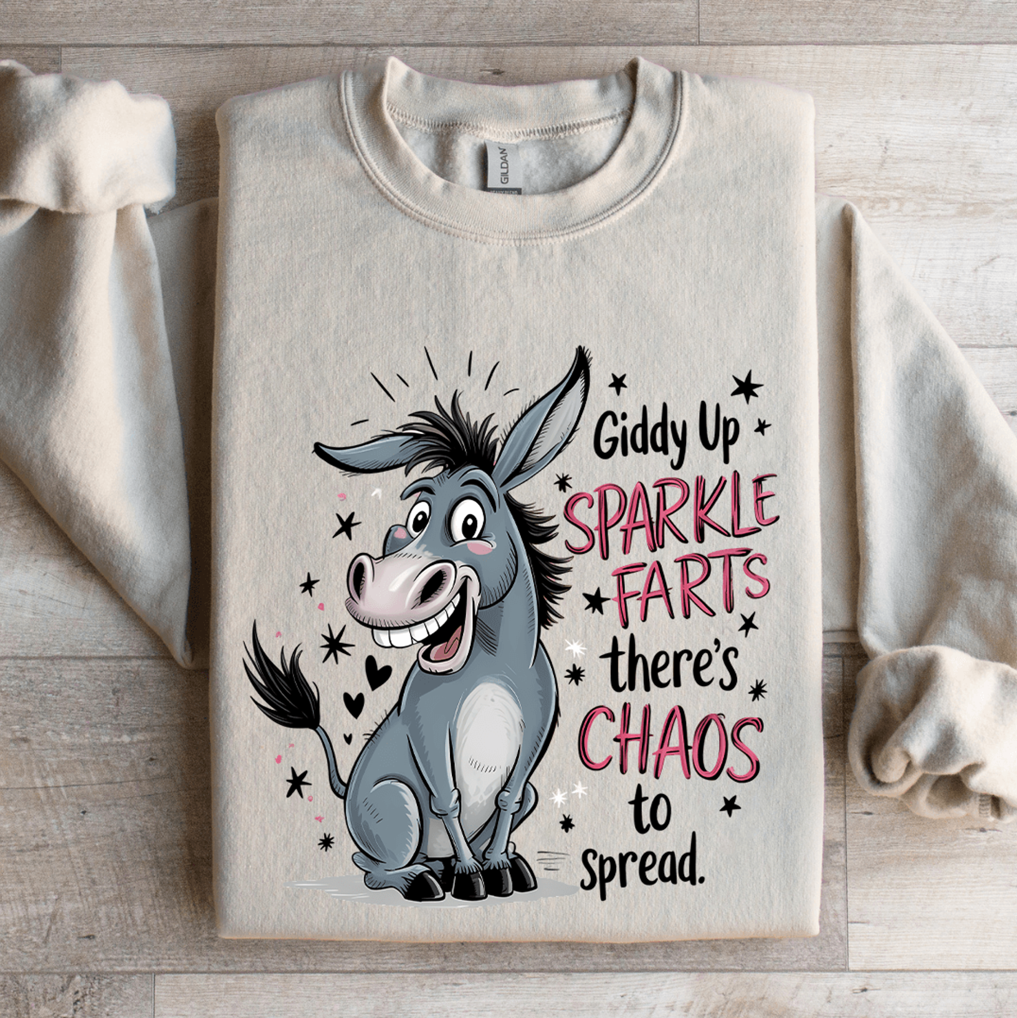 giddy up sparkle farts sweatshirt