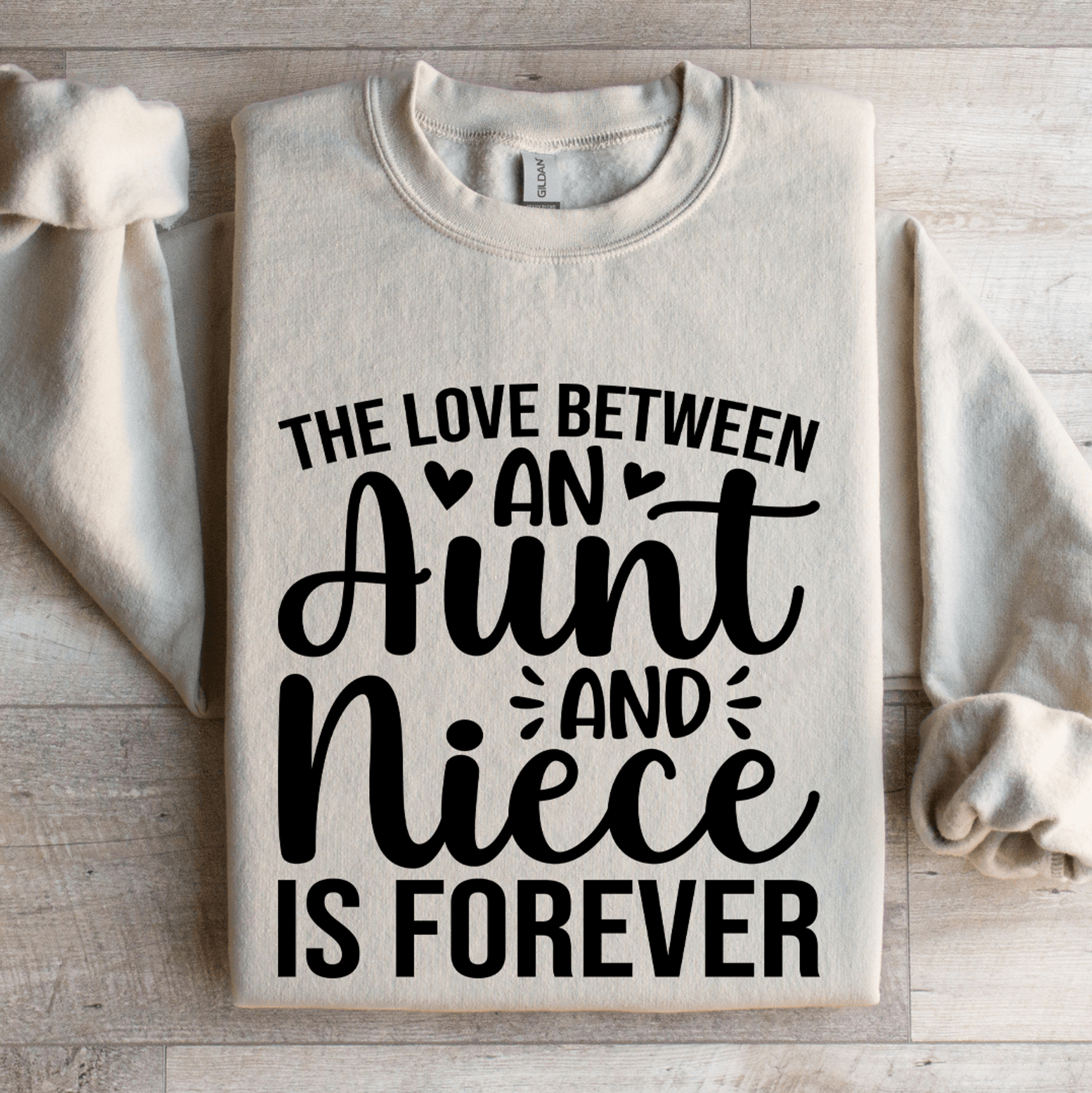 the love between an aunt sweatshirt