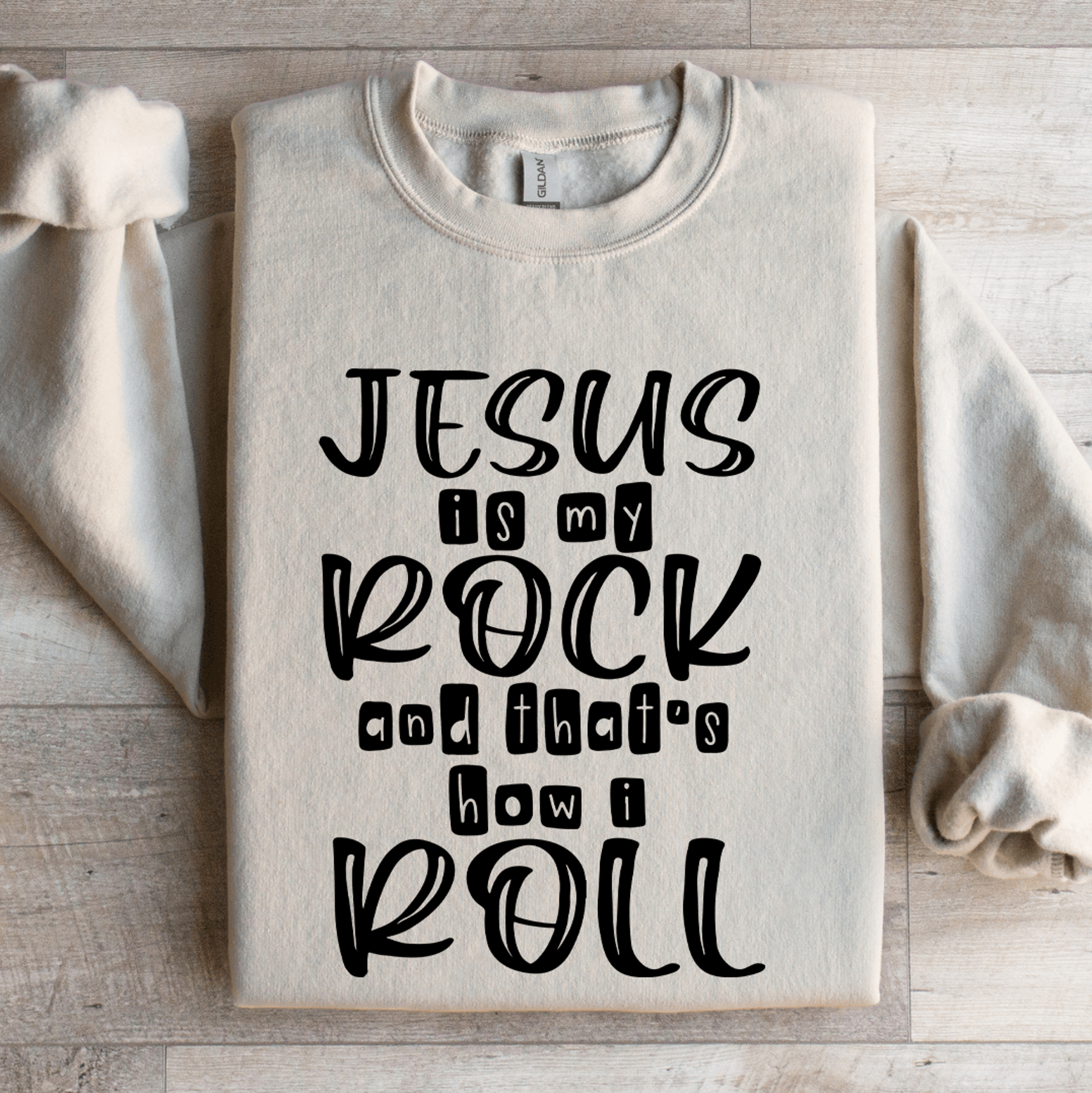 jesus is my rock sweatshirt