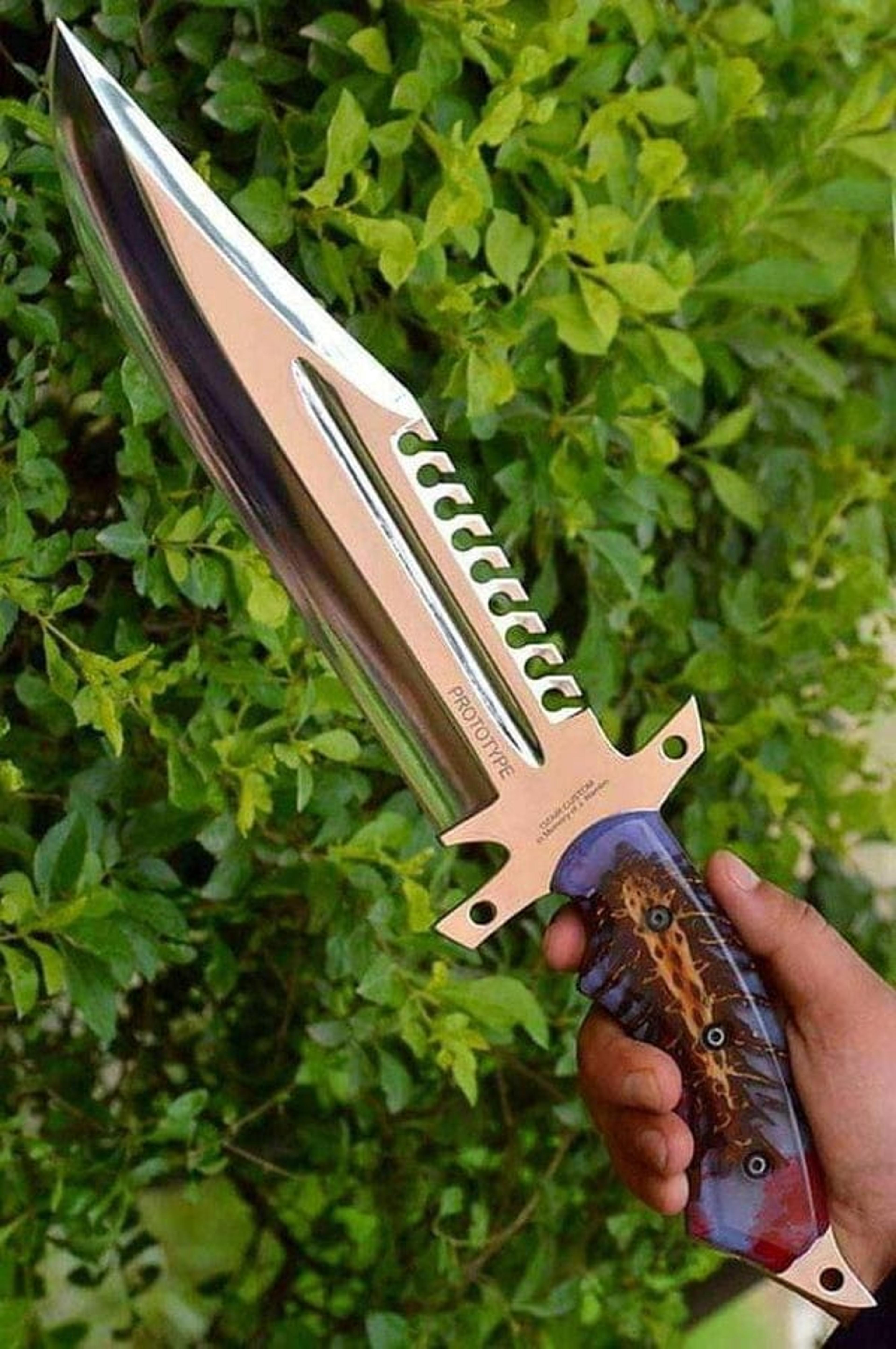 13 inches j2 steel handmade hunting bowie knife