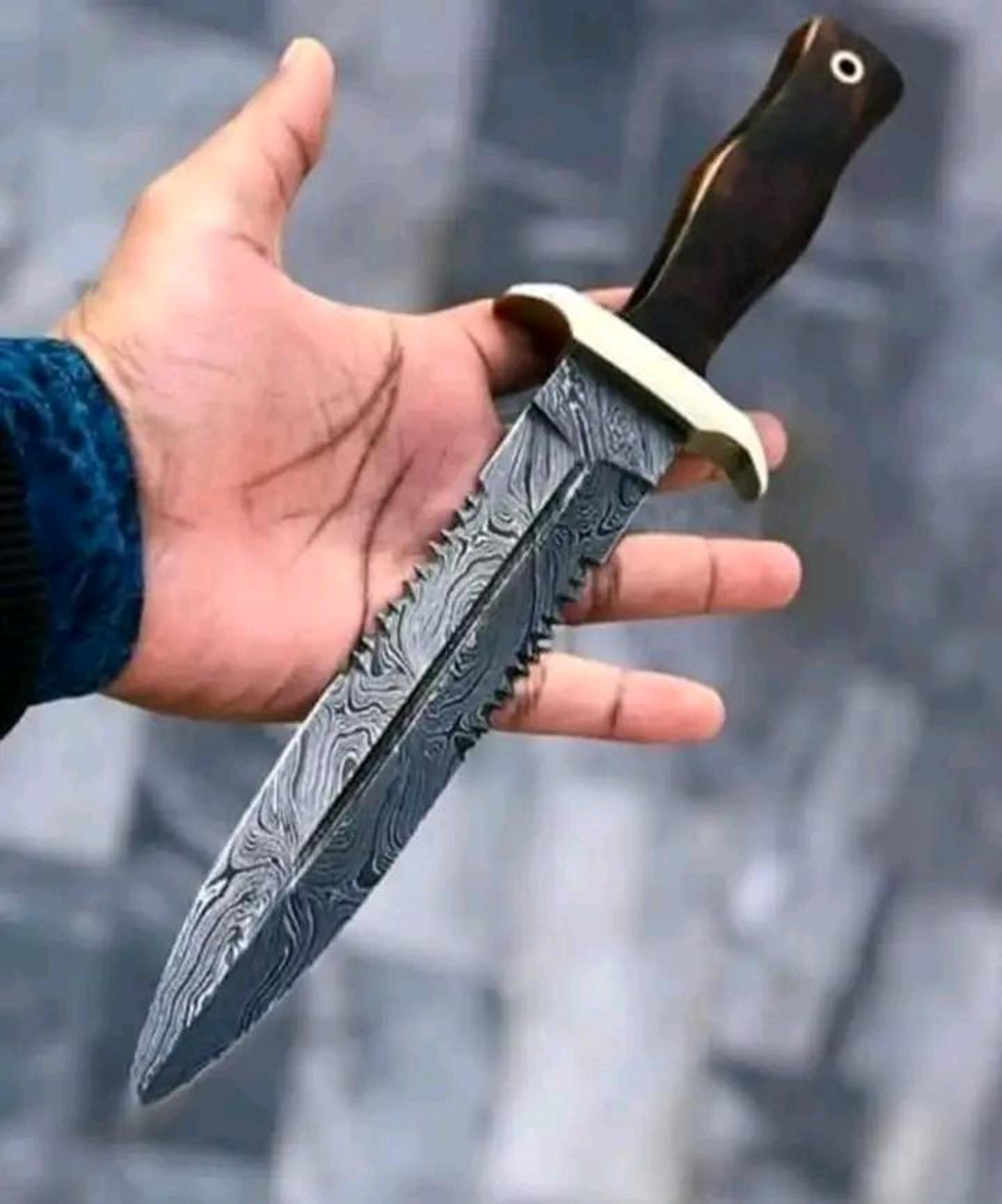 custom handmade damascus steel hunting knife dagger