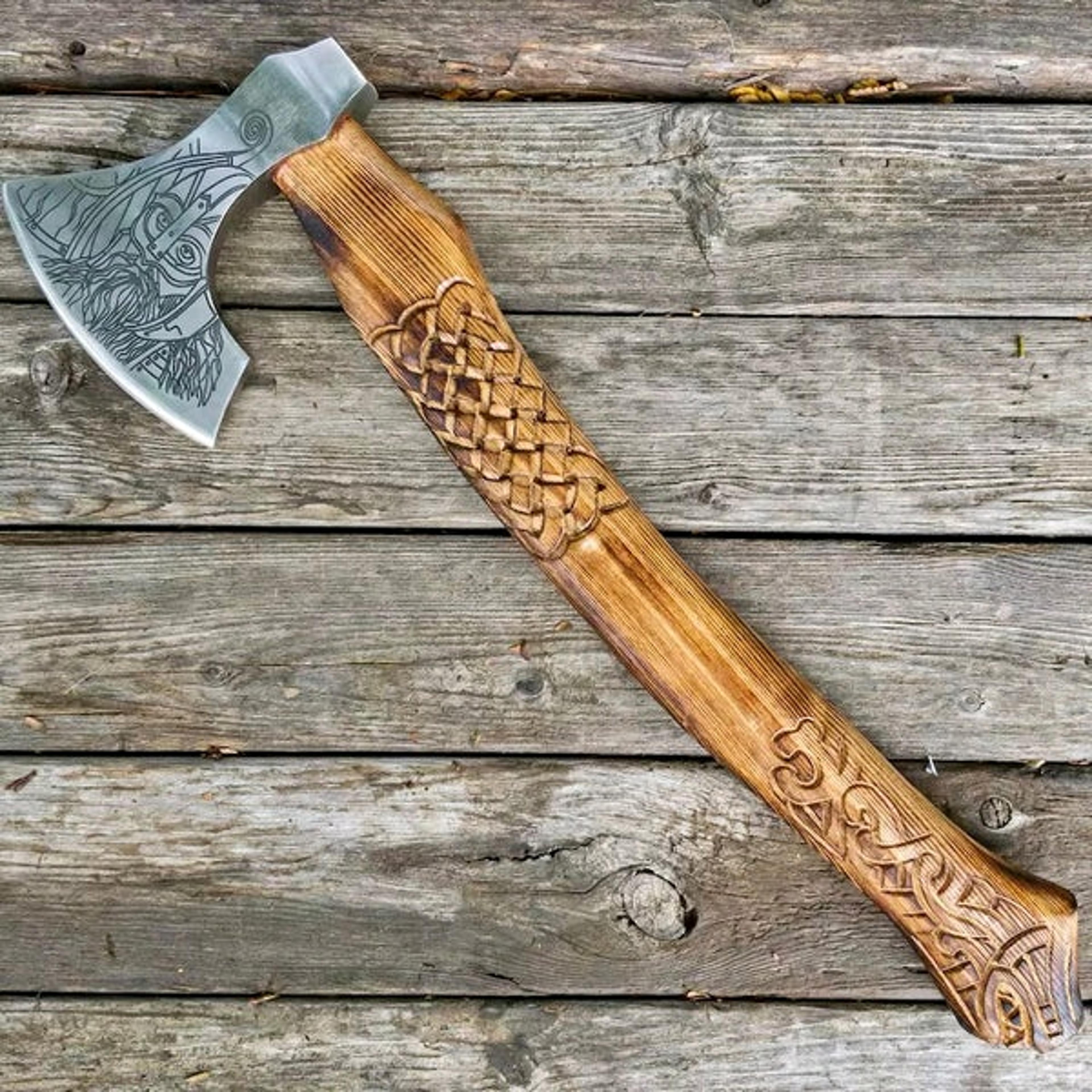 custom handmade 19" viking throwing axe