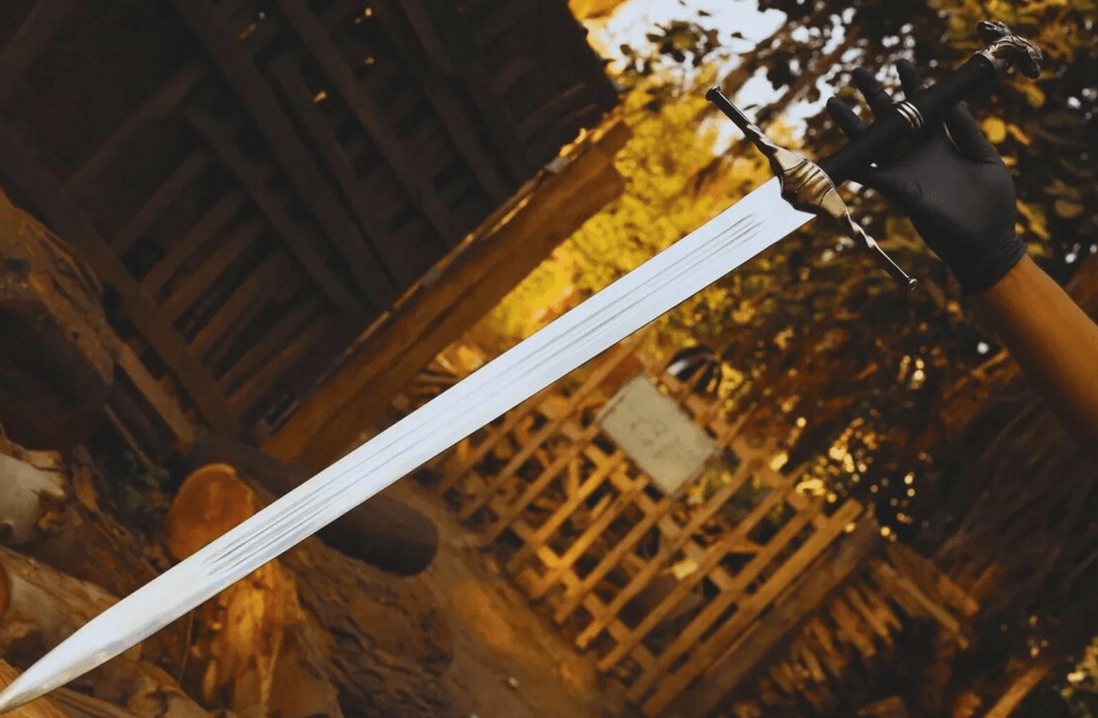 witcher-inspired display sword | feline & griffin fantasy decorative collectible