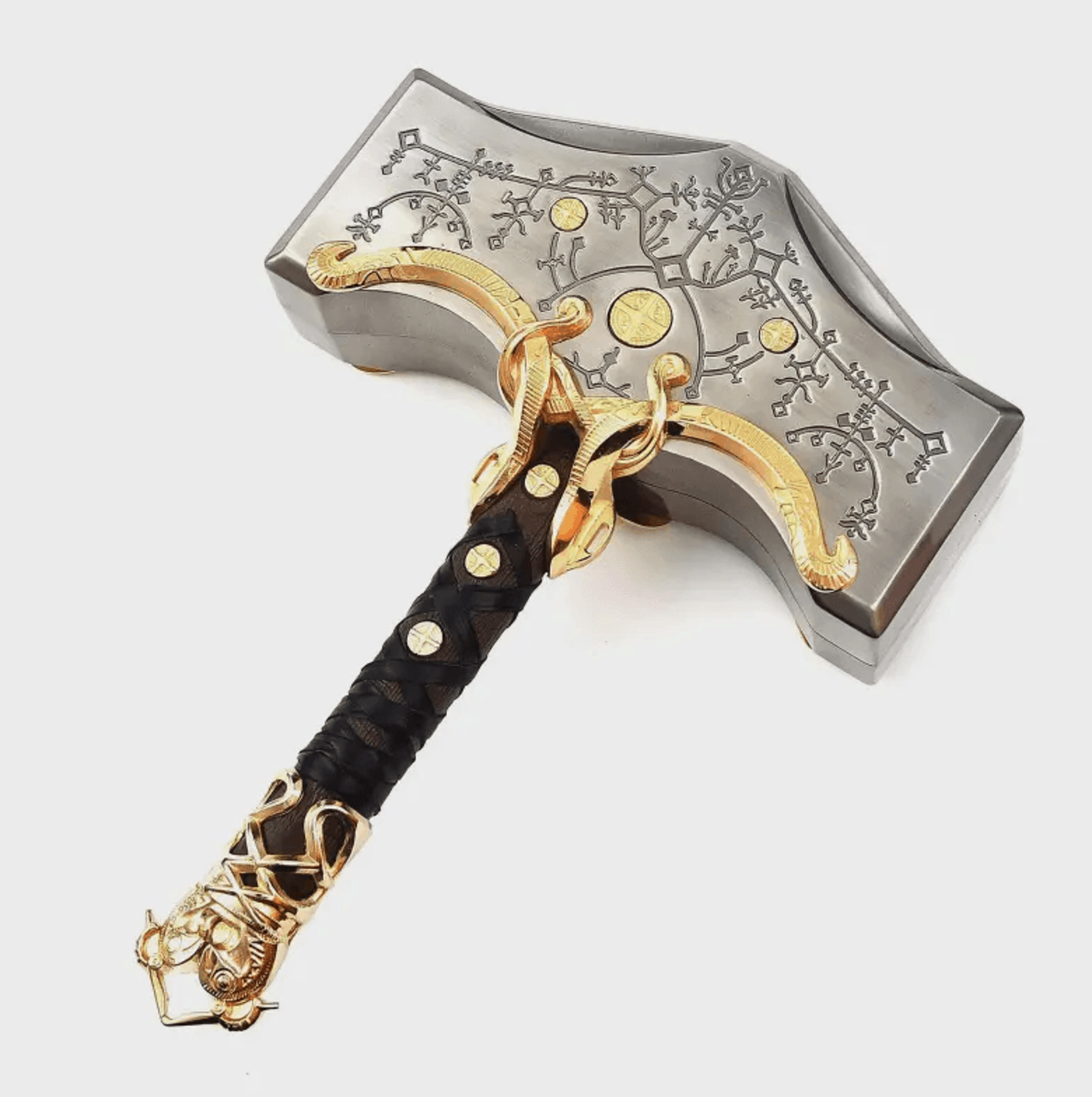 hand forged god of war hammer, ragnarok mjolnir replica