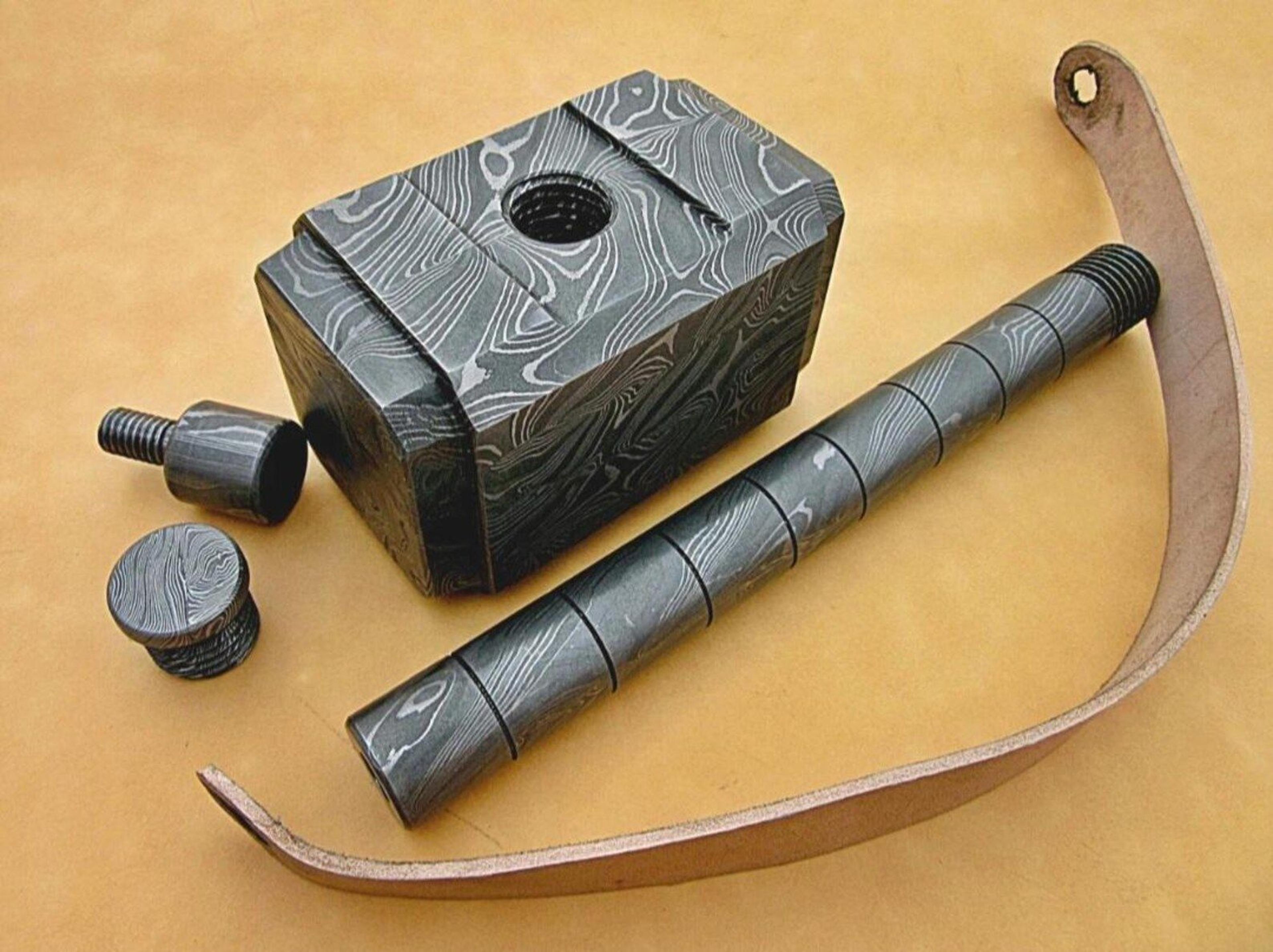 handcrafted viking hammer | custom damascus steel norse collector gift | gift for him |