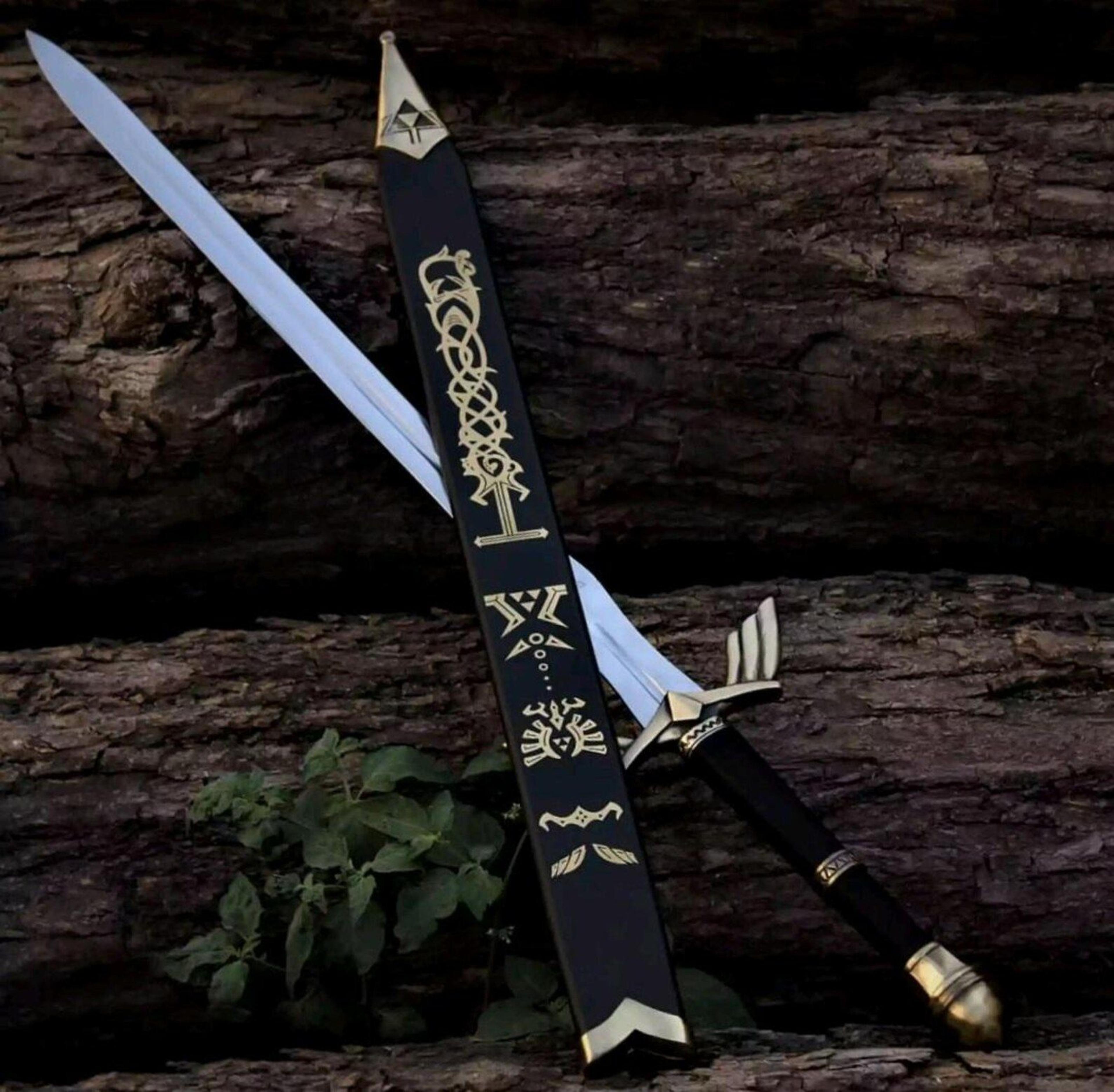 fantasy knight sword 38" handmade viking replica carbon steel medieval cosplay blade