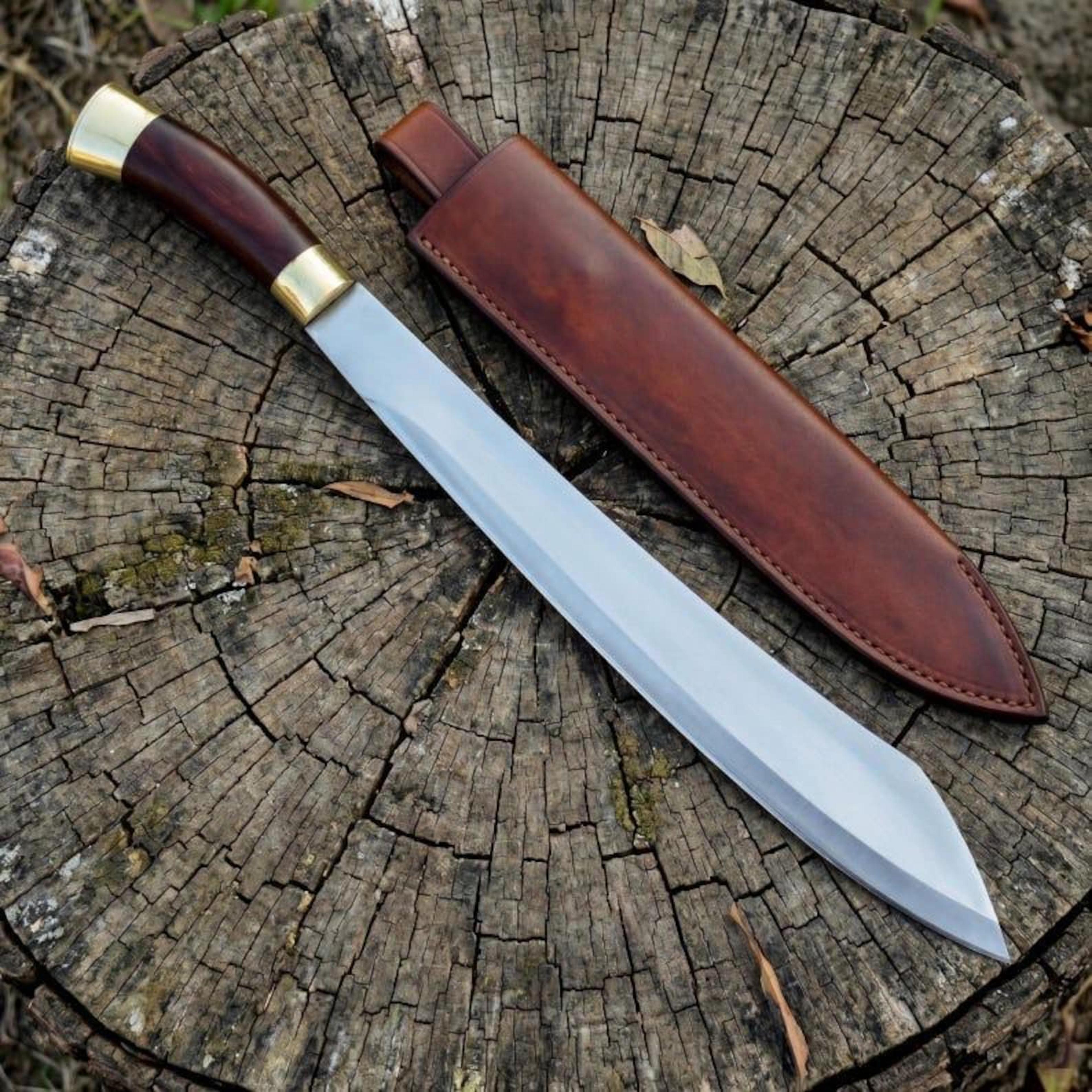 premium handcrafted high-carbon steel machete for bushcraft, camping, and collecting - unique artisanal outdoor knife