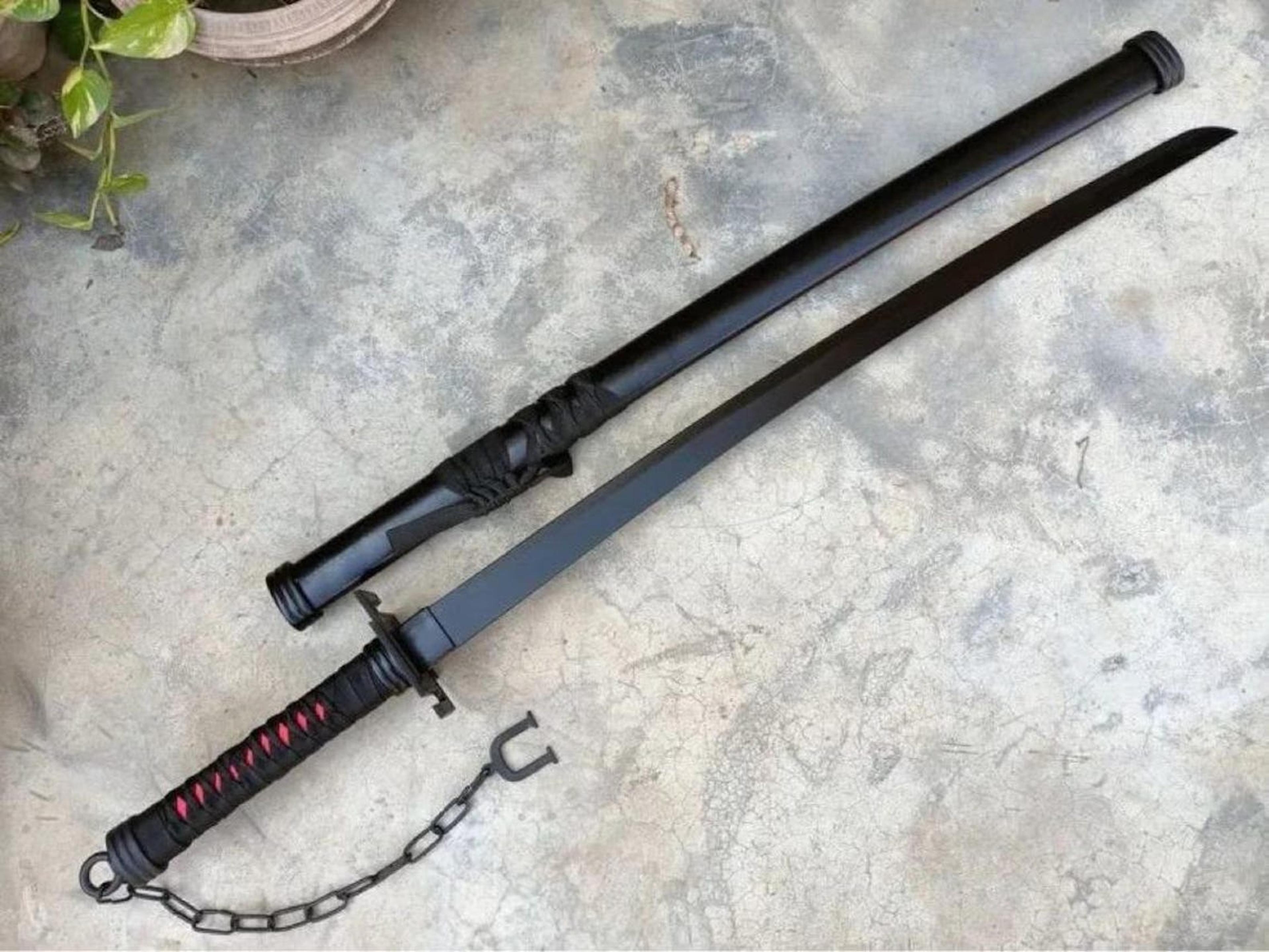 handmade japanese samurai katana collectible sword with scabbard - unique gift for medieval fans and collectors