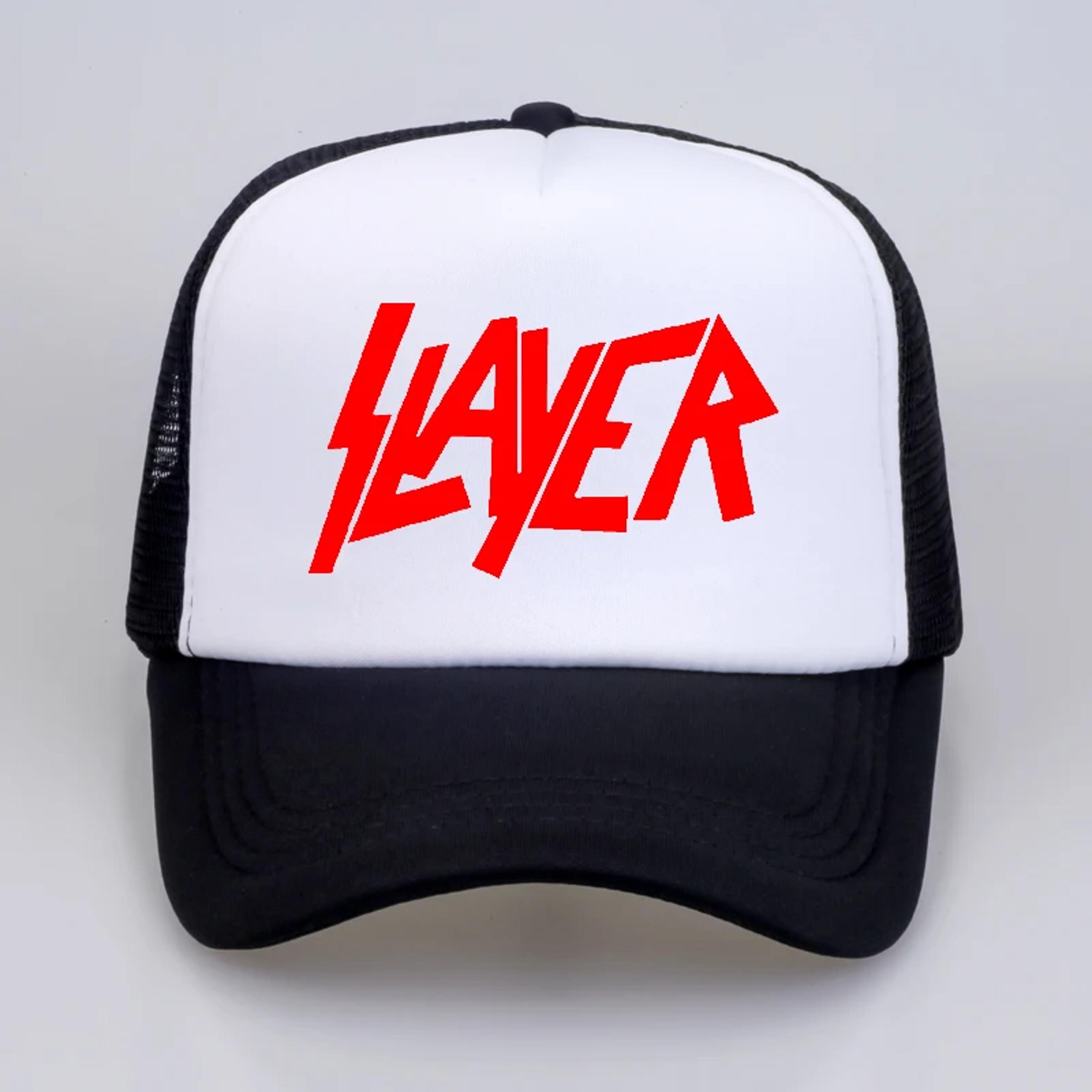 the band men baseball caps, slayer speed metal cap men punk, summer high quality mesh net trucker baseball hat