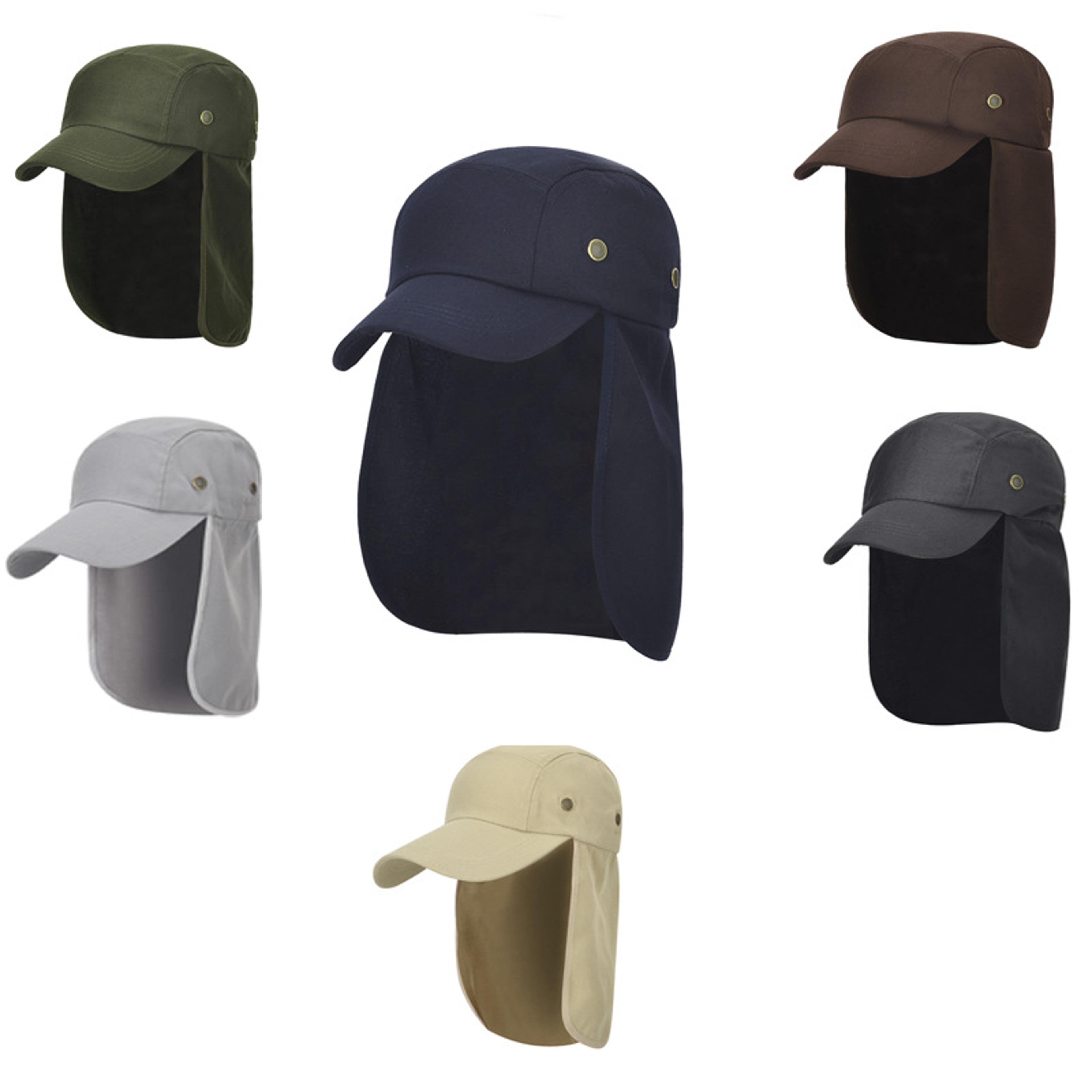 outdoor hiking travelling fishing hat sun cap with neck flap for men women uv protection camping boating