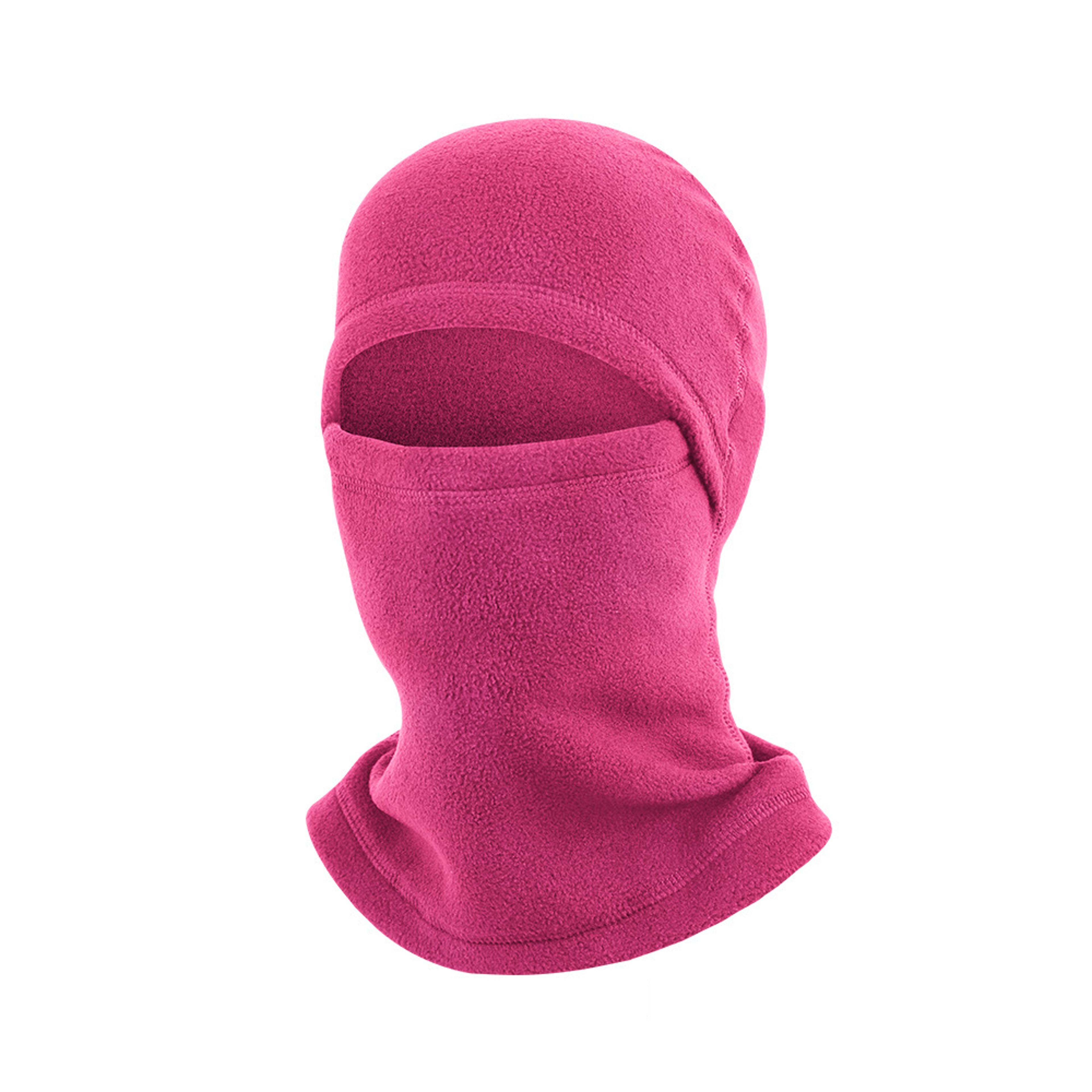 solid color knitted beanie, unisex balaclava hat with ear warmers, breathable mask for winter sports