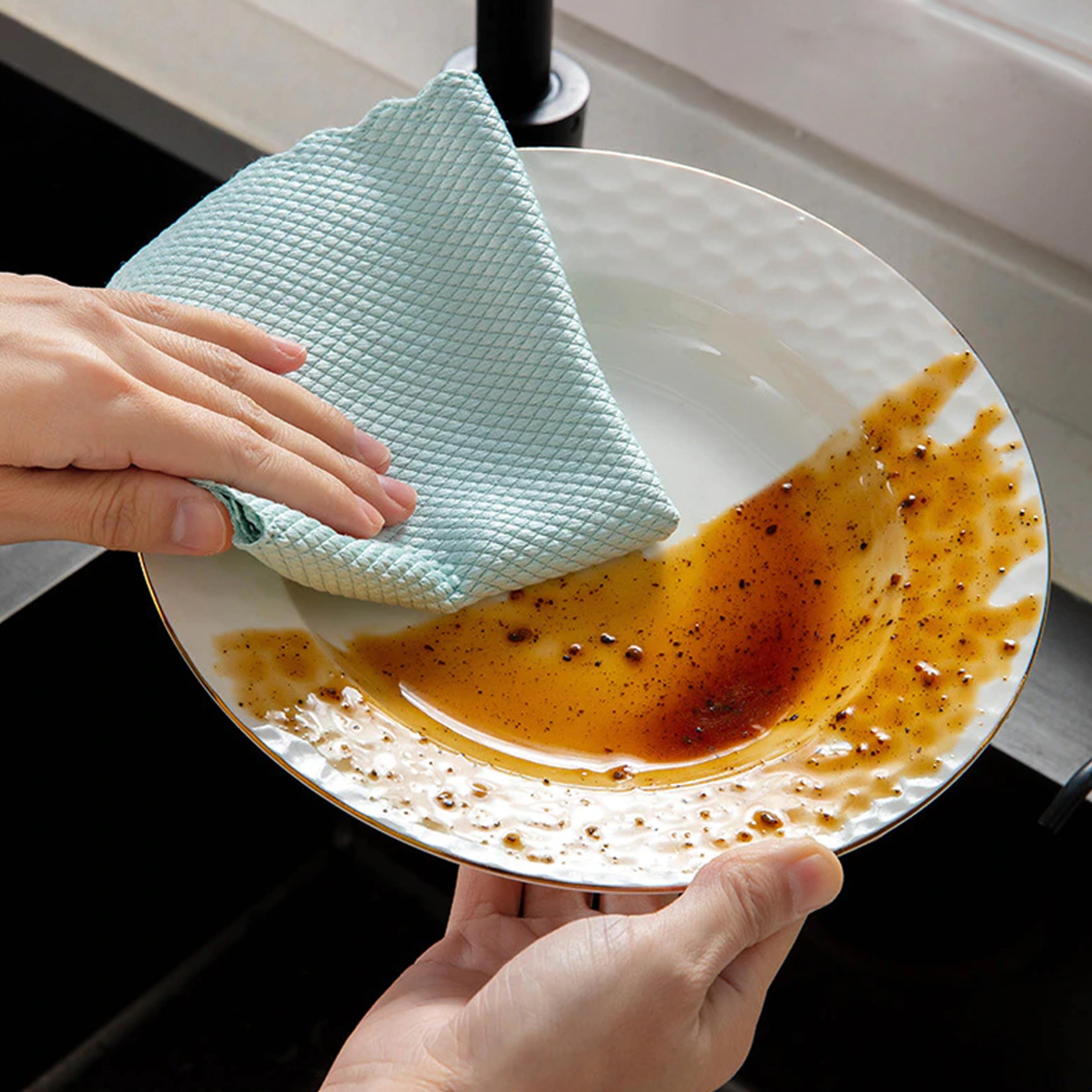 fish scale microfiber polishing cleaning cloth