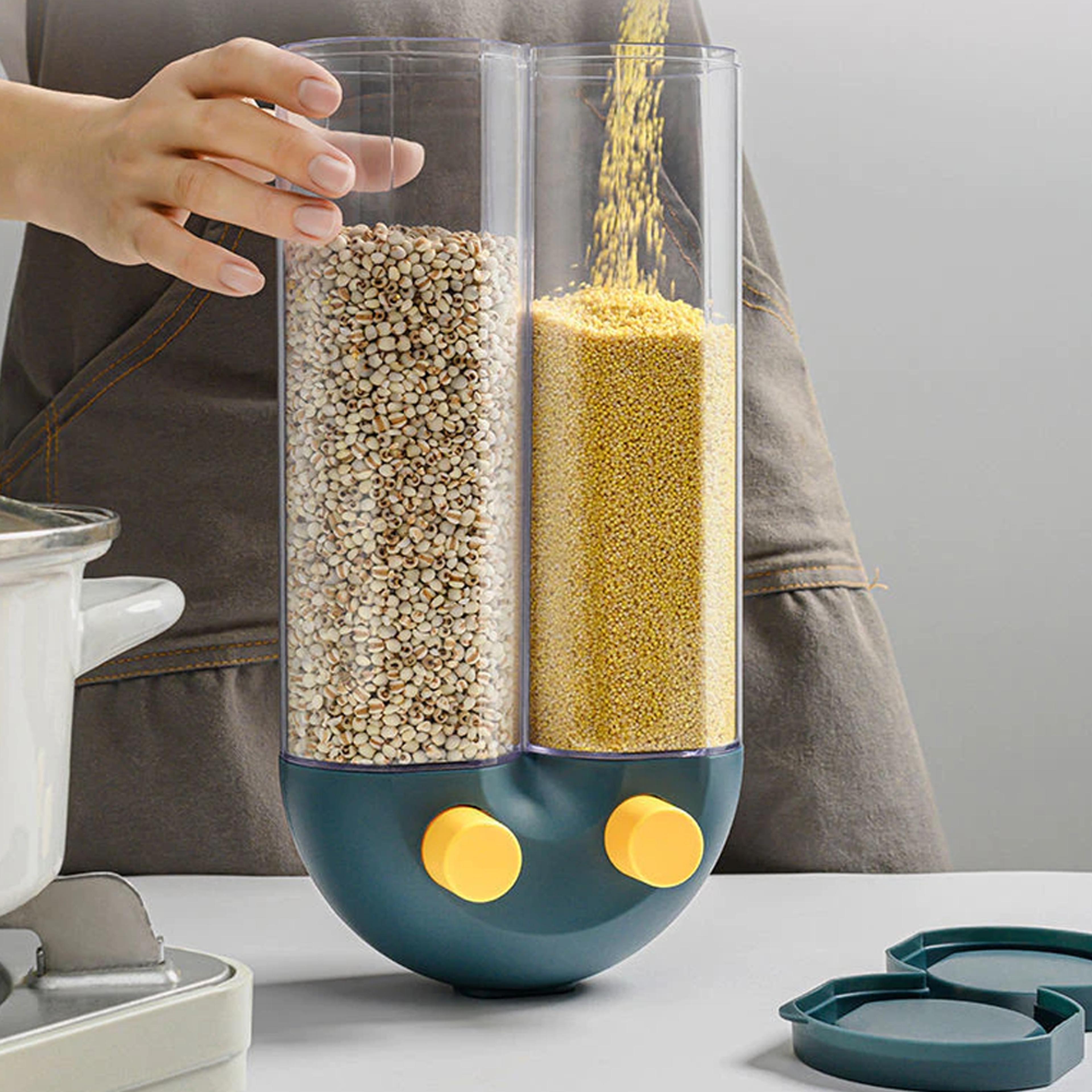 push-type wall-mounted grain storage tank