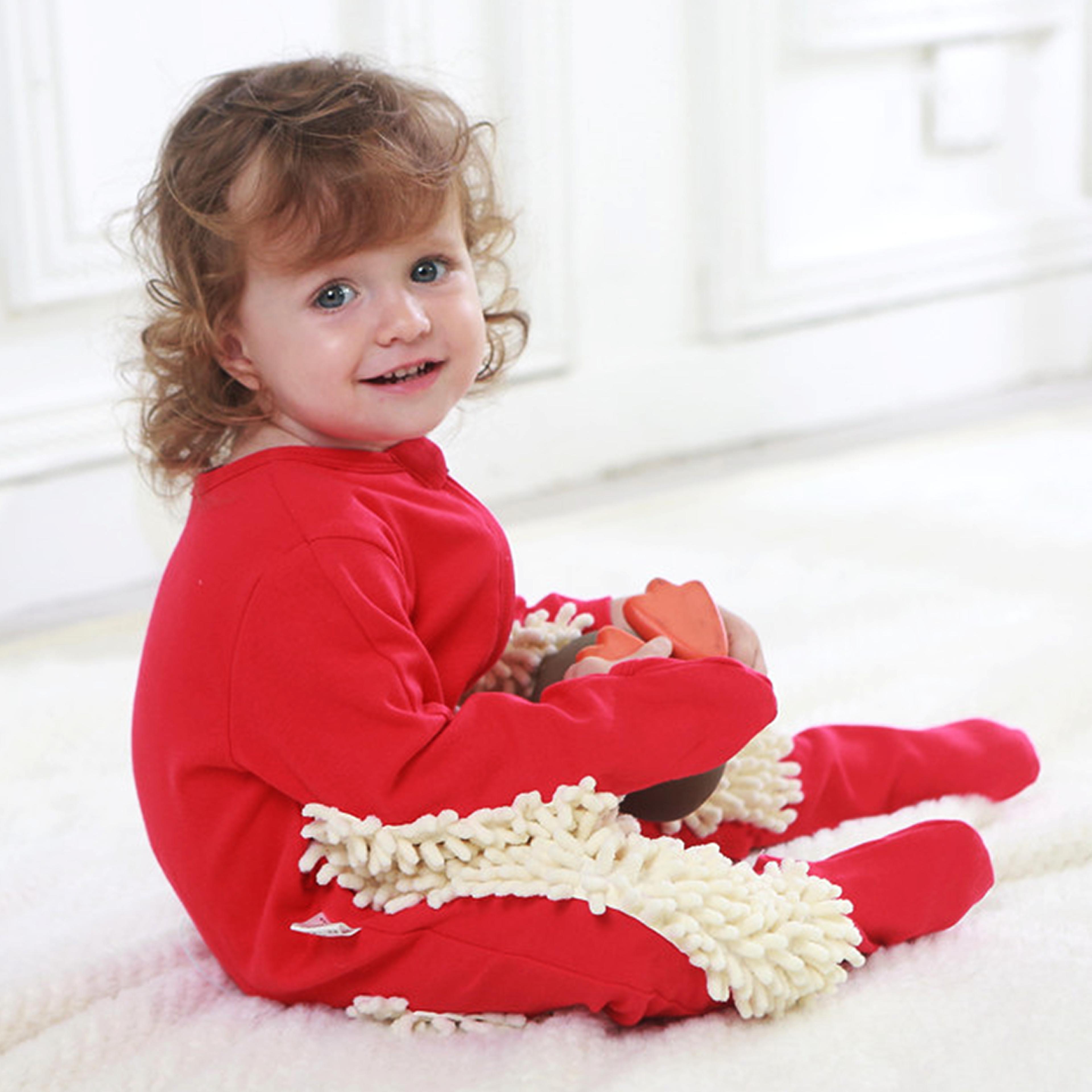 adorably funny baby mop romper - fun & functional | perfect baby shower gift