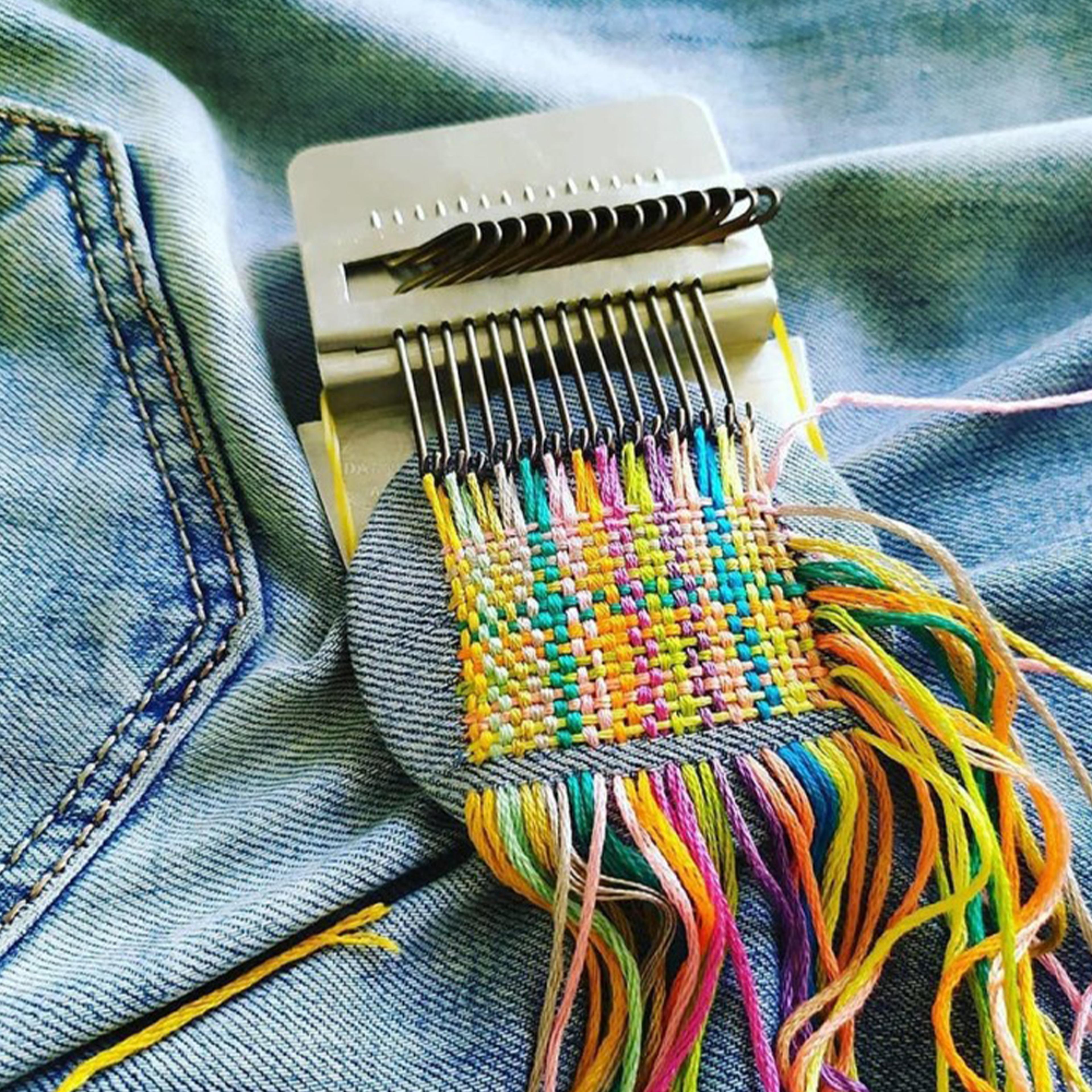 darning mini wooden loom machine