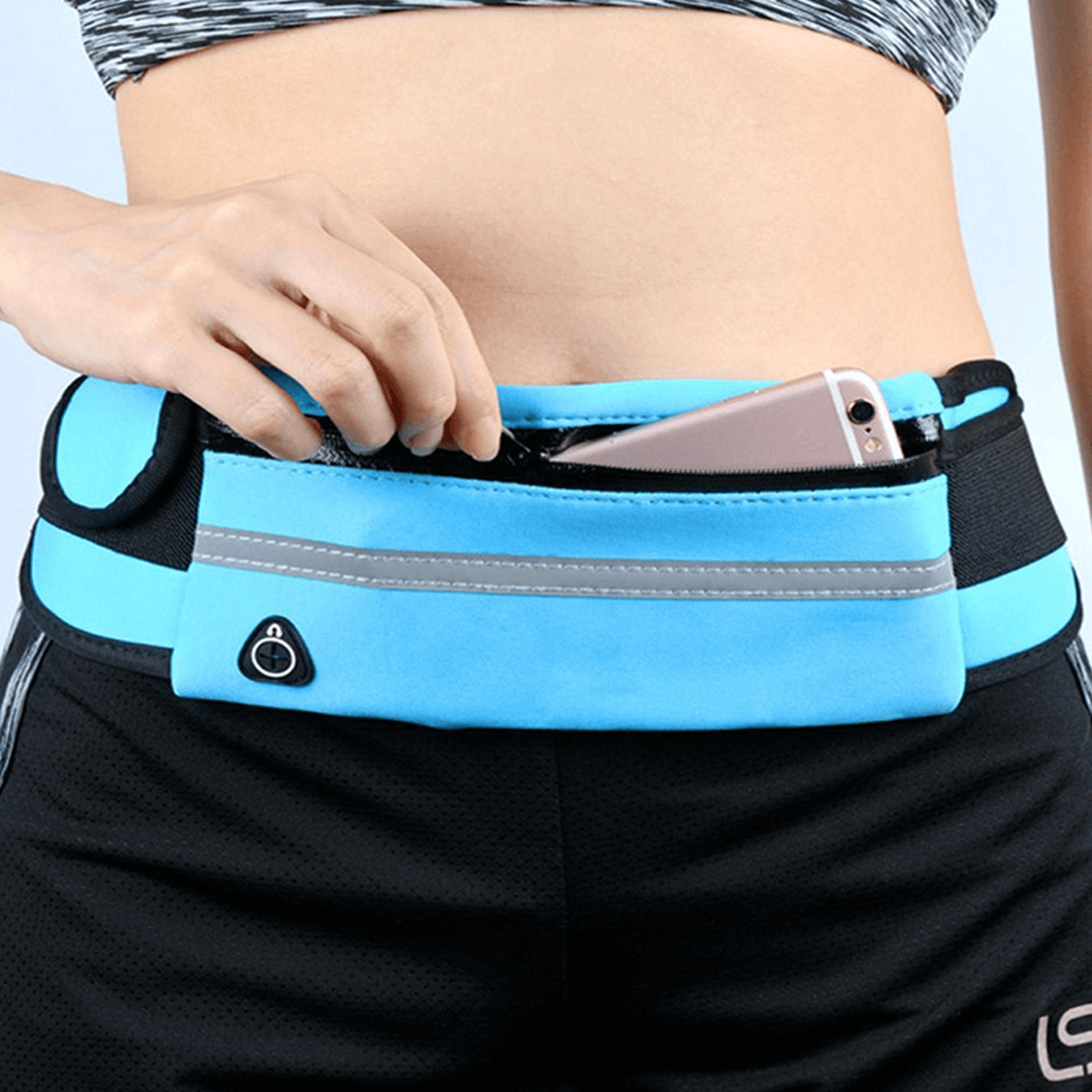 comfortable safety waist bag & water holder for walking, jogging & running