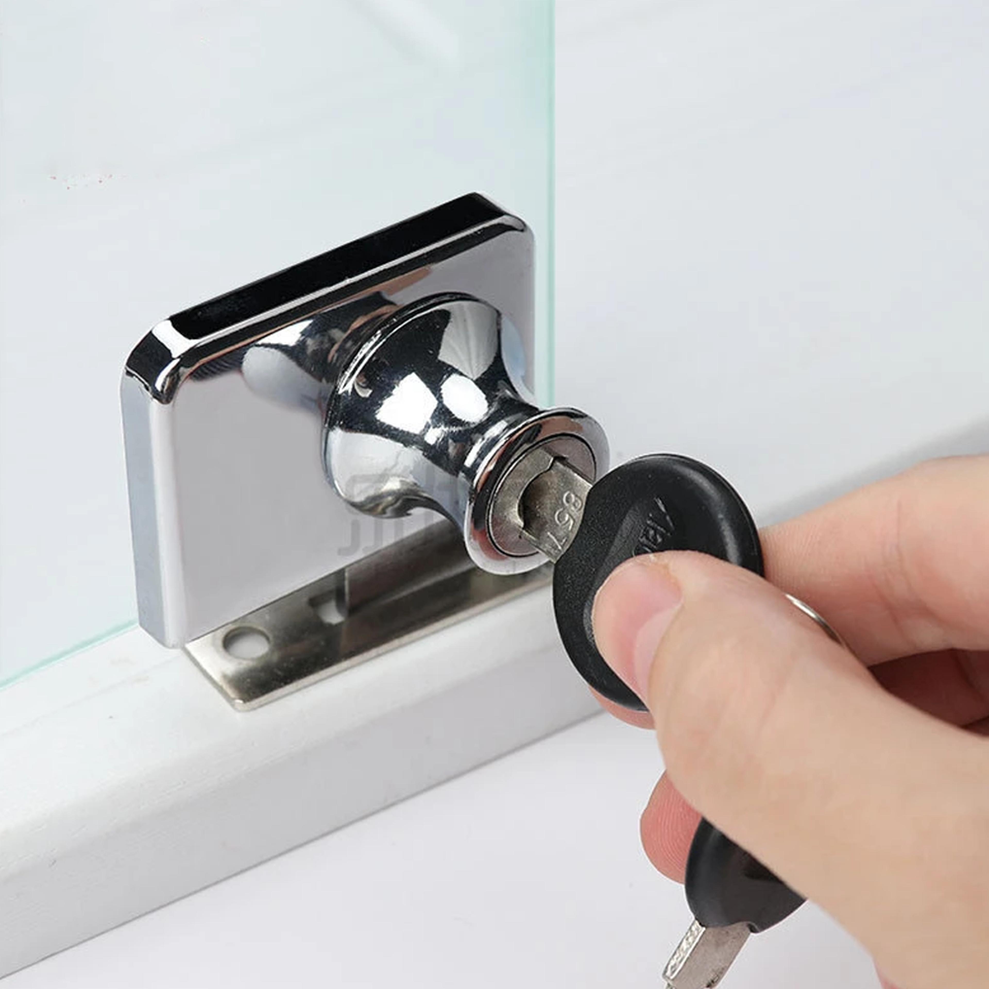 single glass lock furniture hardware
