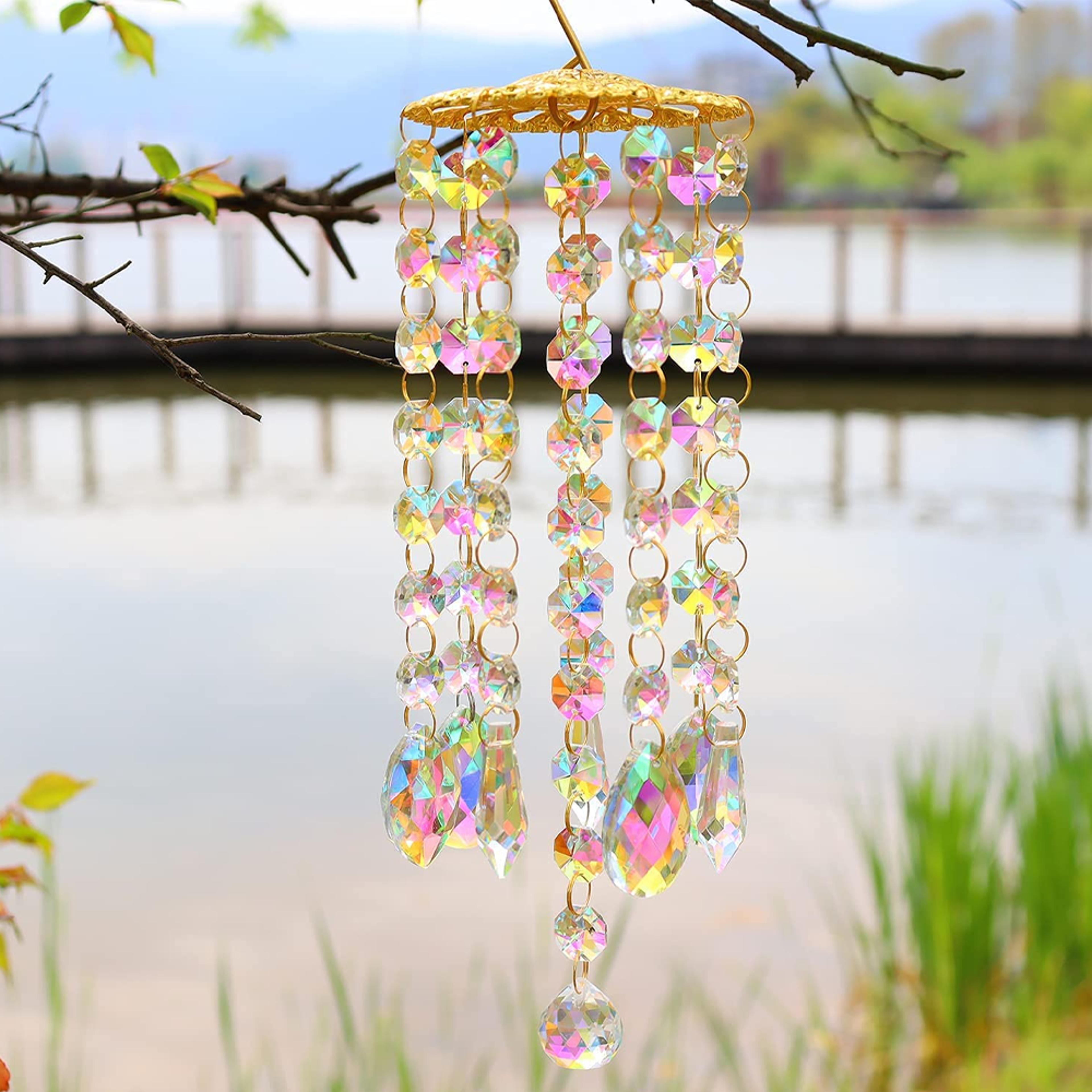 aurora crystal wind chimes