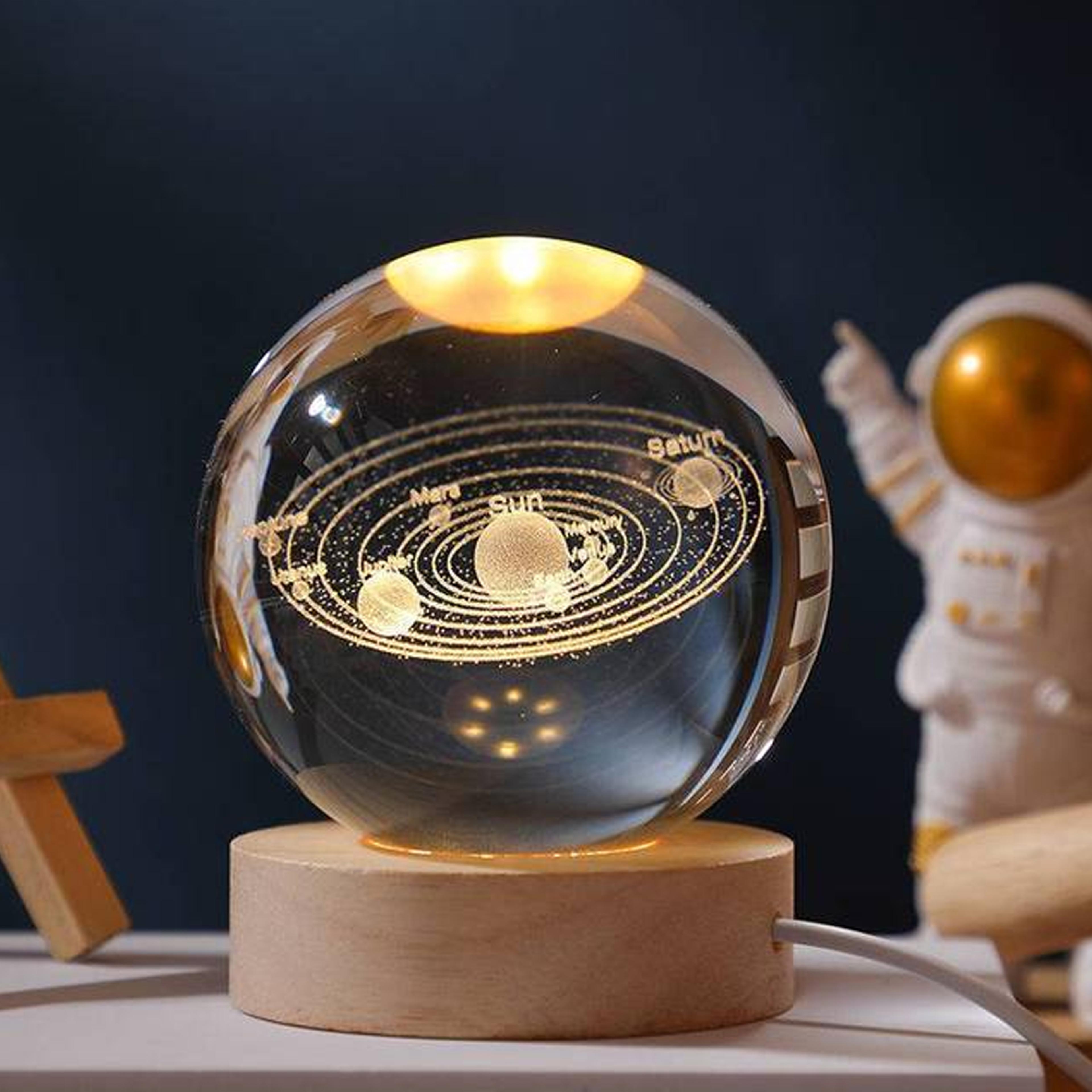 3d planet crystal ball