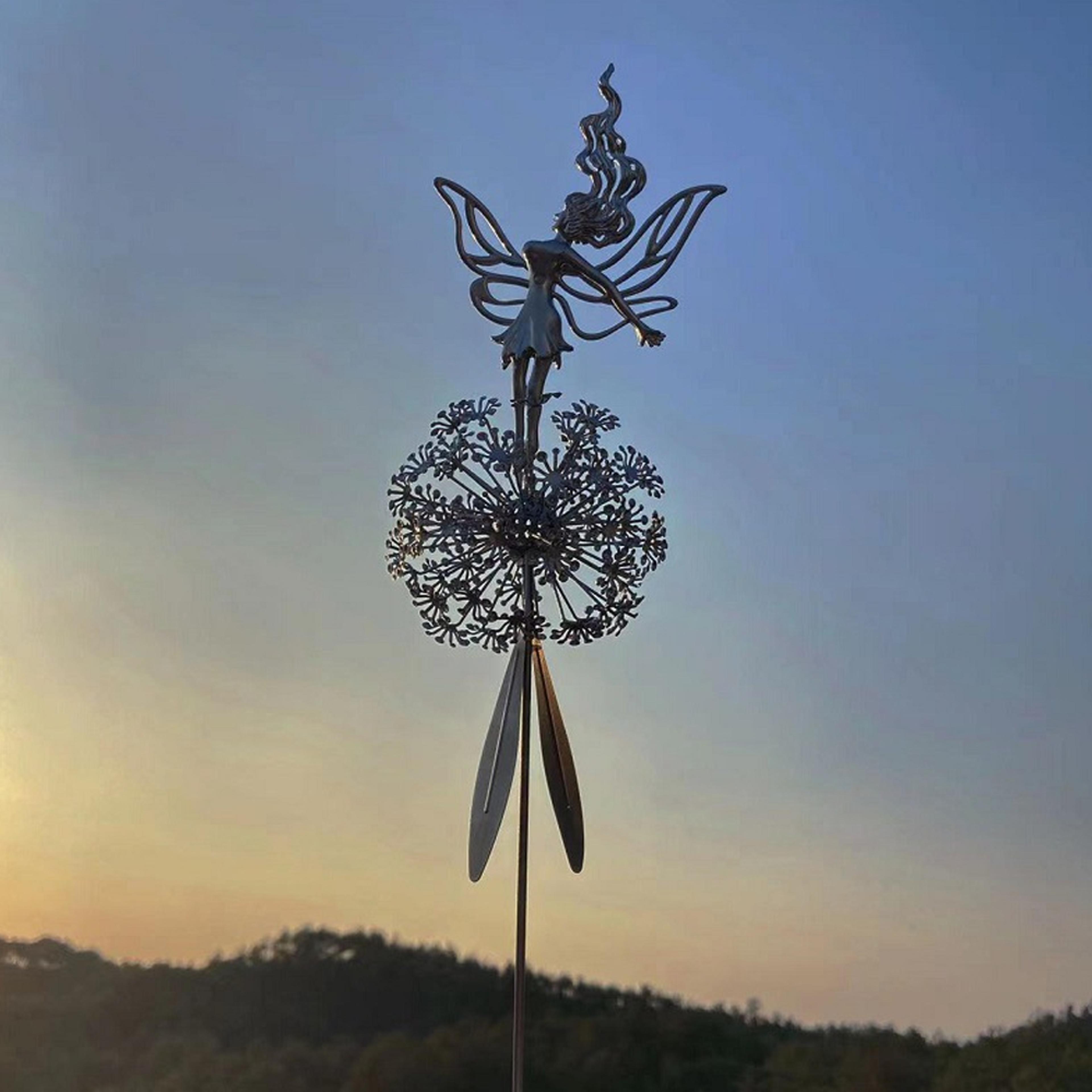 fairies and dandelions garden ornaments